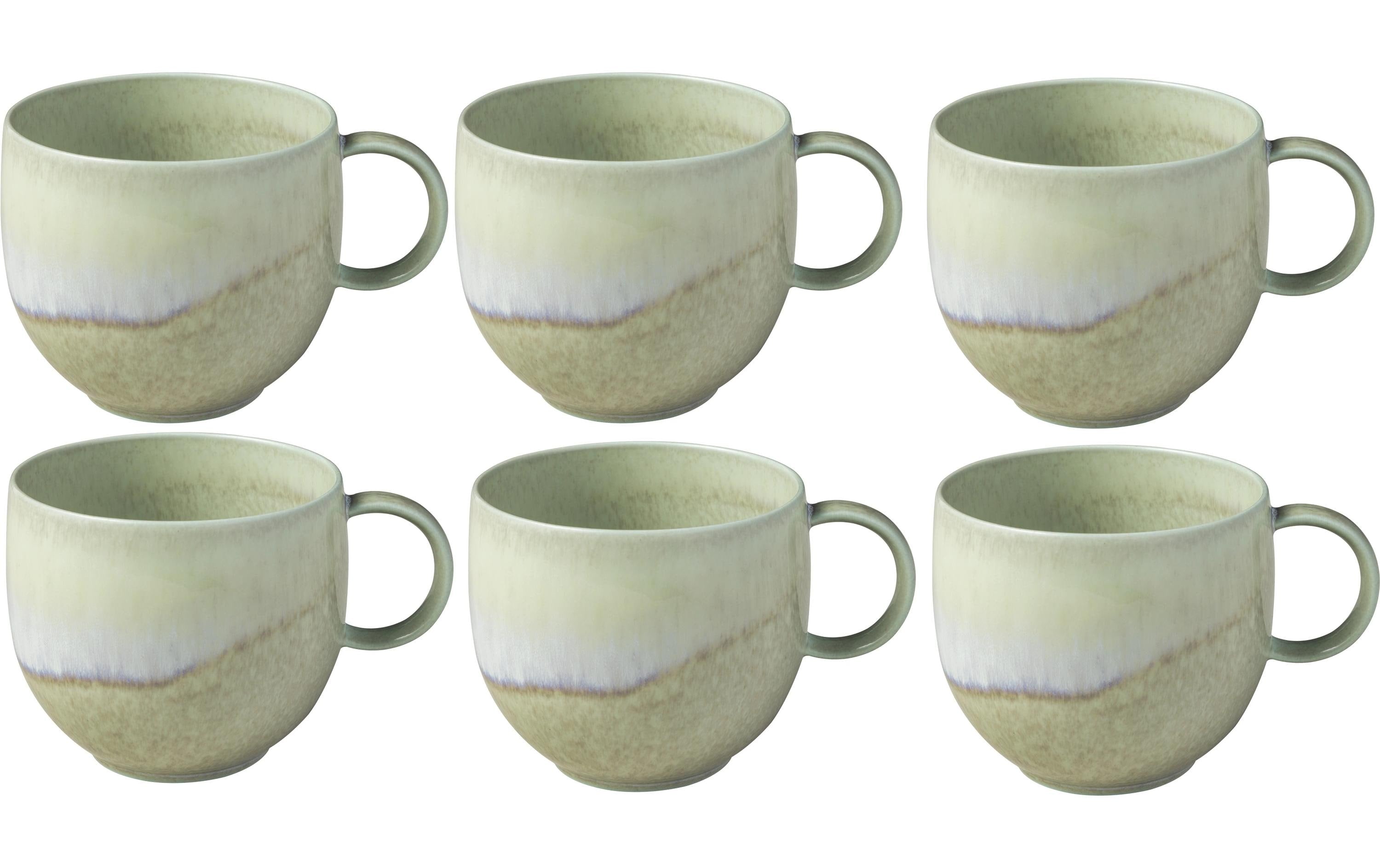 Villeroy & Boch Kaffeebecher Perlemor Alga 290 ml, 6 Stück, Grün