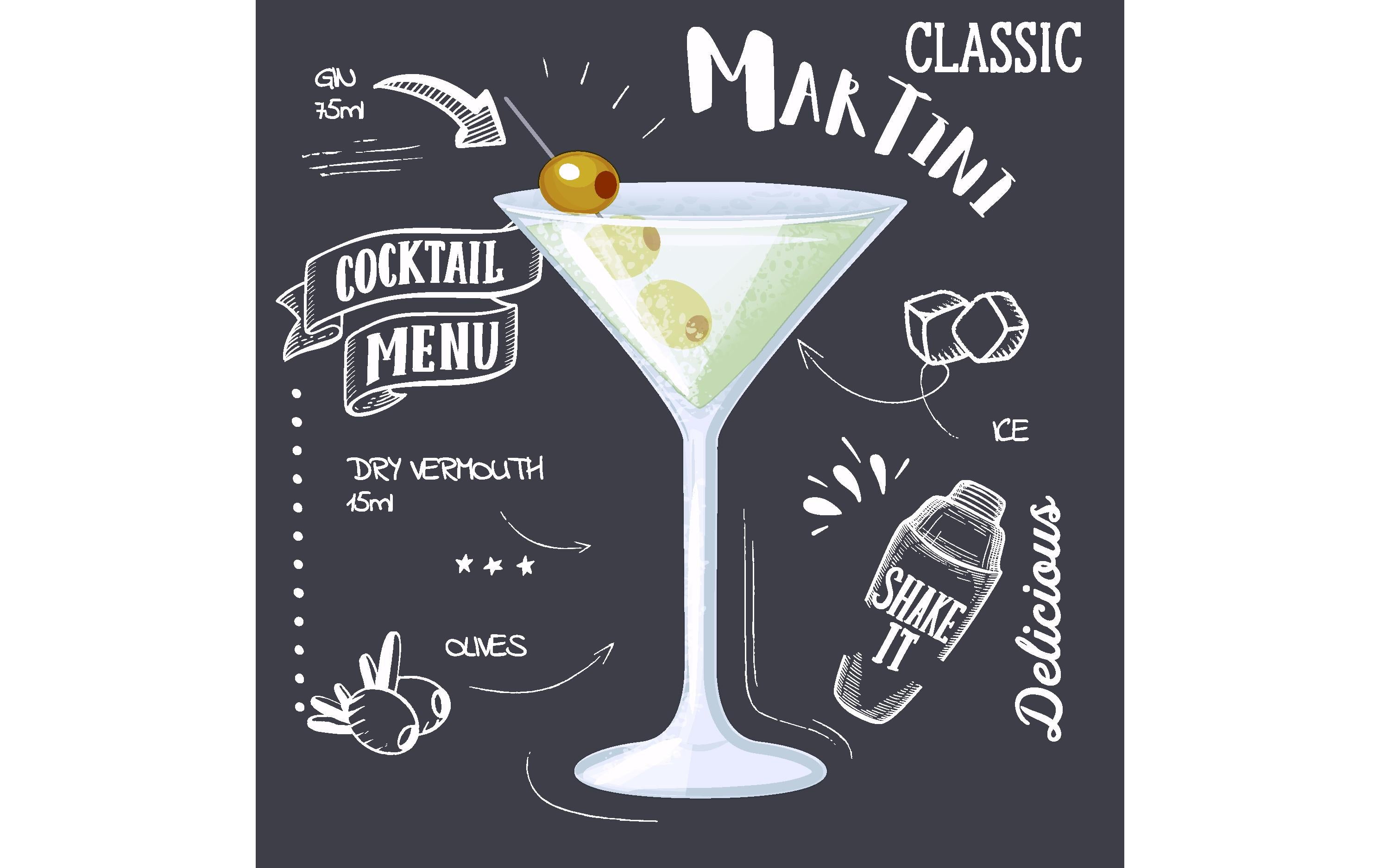 Paper + Design Papierservietten Martini Black 24 cm x 24 cm, 20 Stück