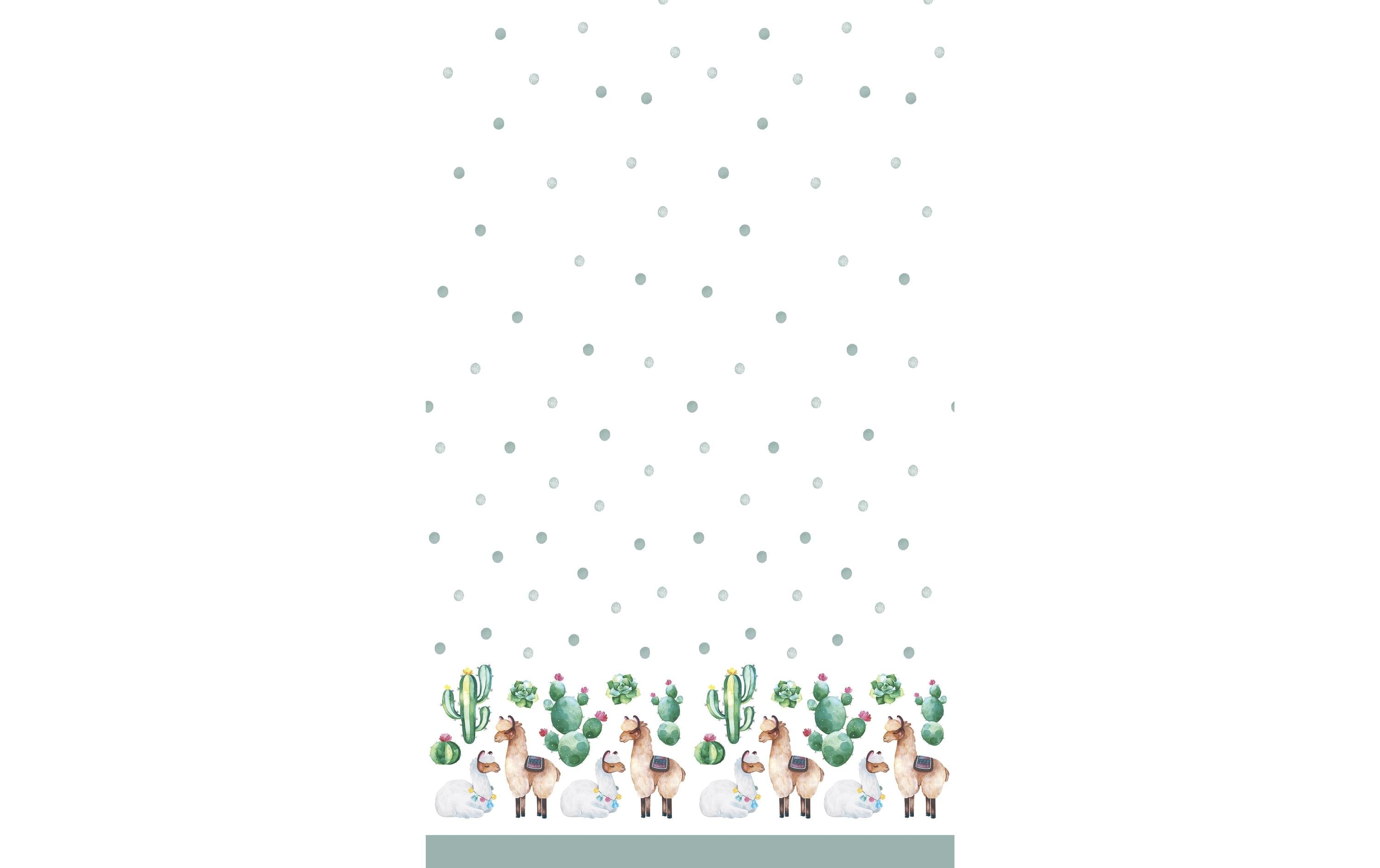 Paper + Design Tischdecke Lamas 138 cm x 2.2 m, Mehrfarbig