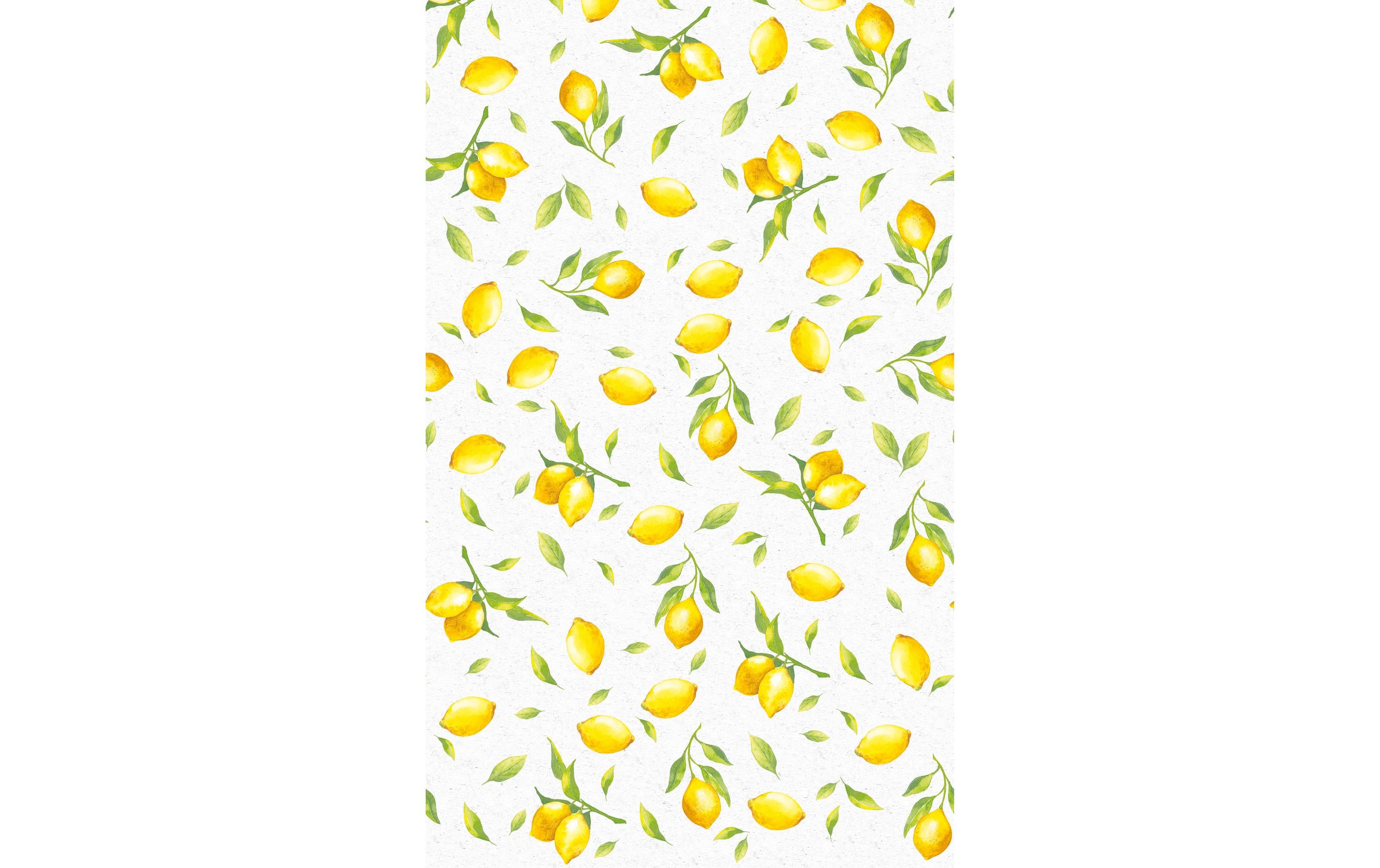 Paper + Design Tischdecke Citrus 138 cm x 2.2 m, Gelb/Weiss