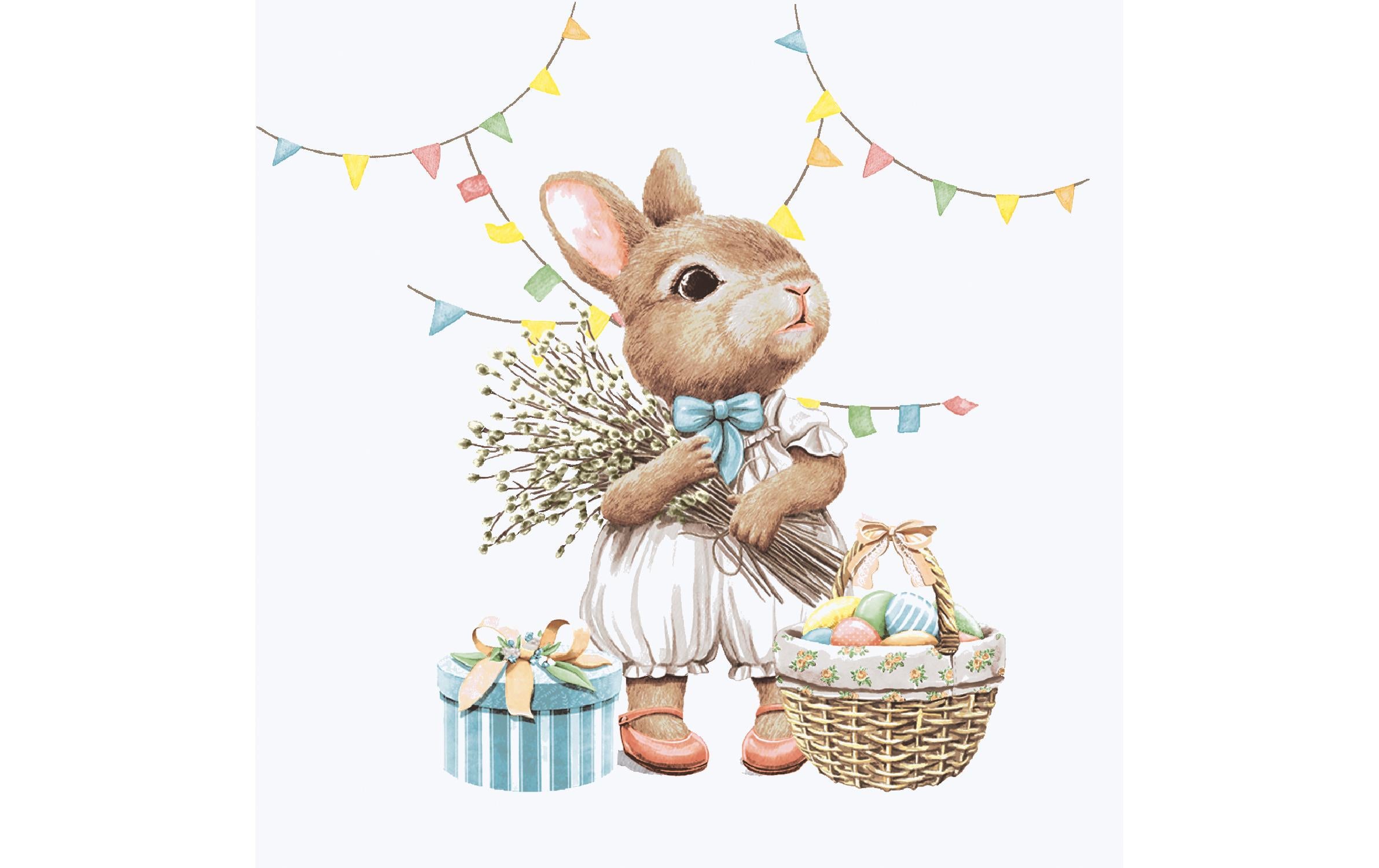 Paper + Design Papierservietten Bunny joy 24 cm x 24 cm, 20 Stück