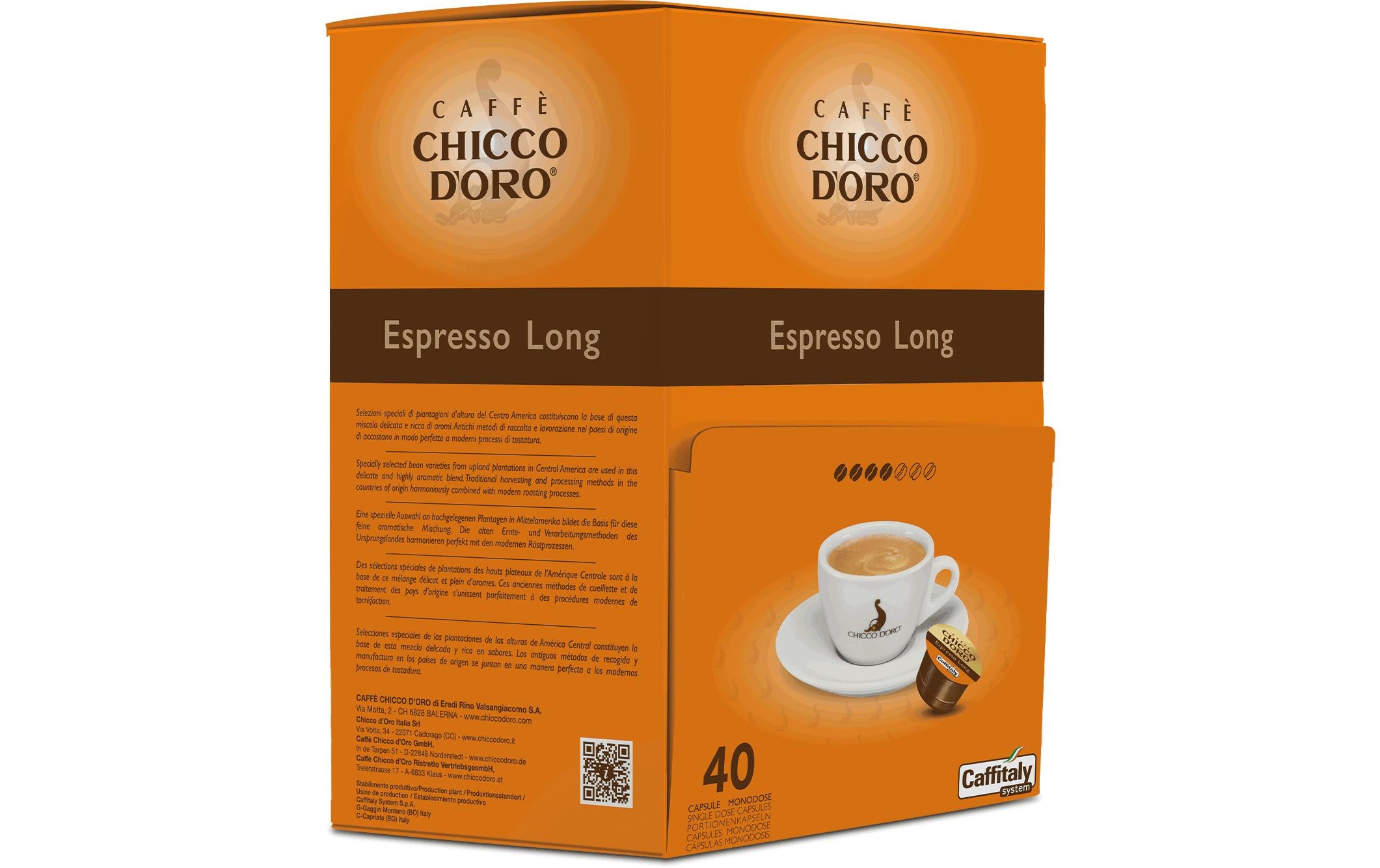 Chicco d'Oro Kaffeekapseln Caffitaly System Espresso Long 40 Stück