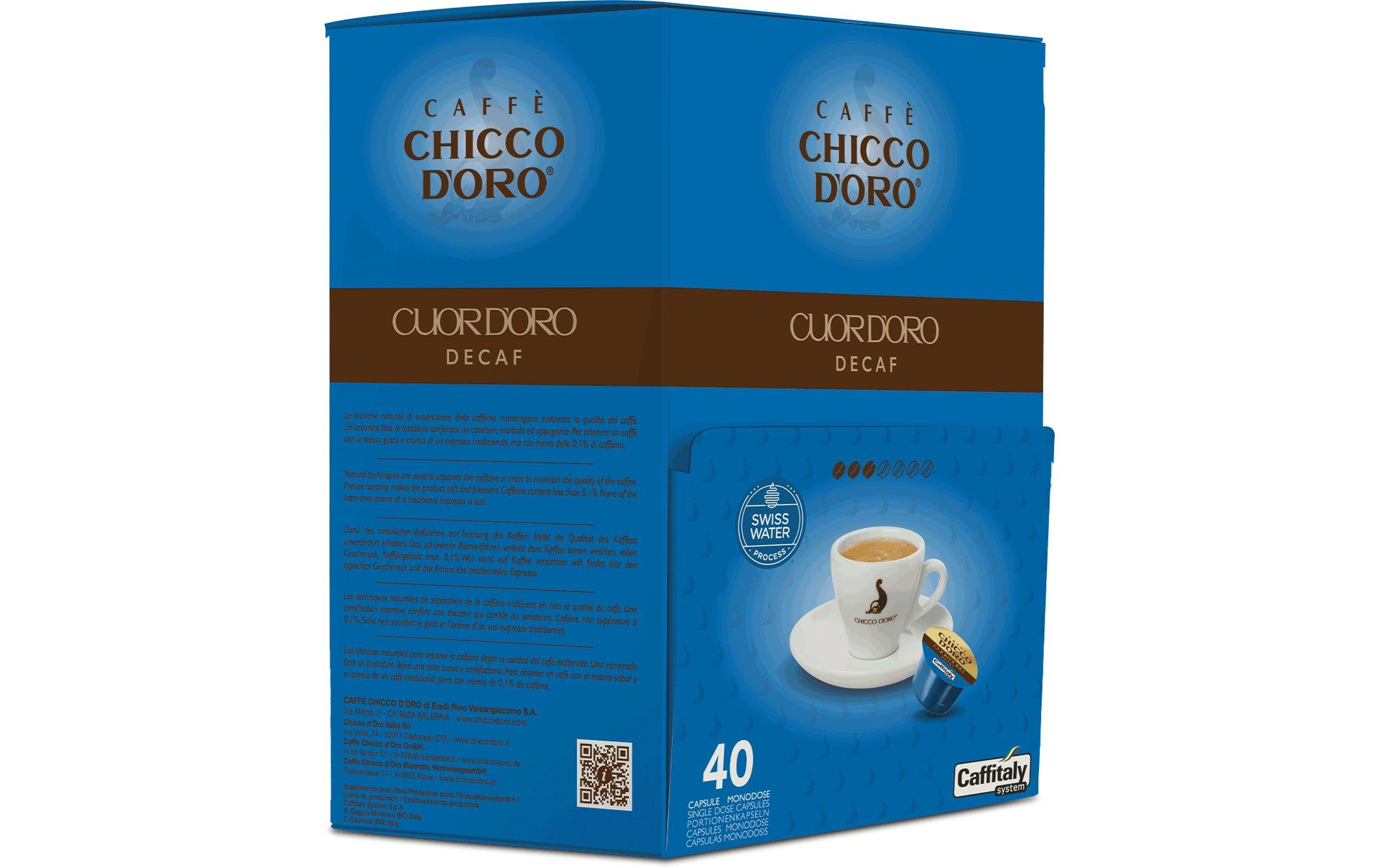 Chicco d'Oro Kaffeekapseln Caffitaly System Cuor d'Oro decaf 40 Stück