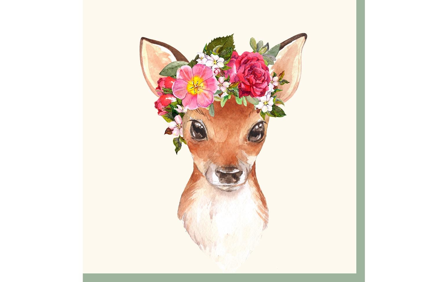 Paper + Design Papierservietten Floral Deer 33 cm x 33 cm, 20 Stück