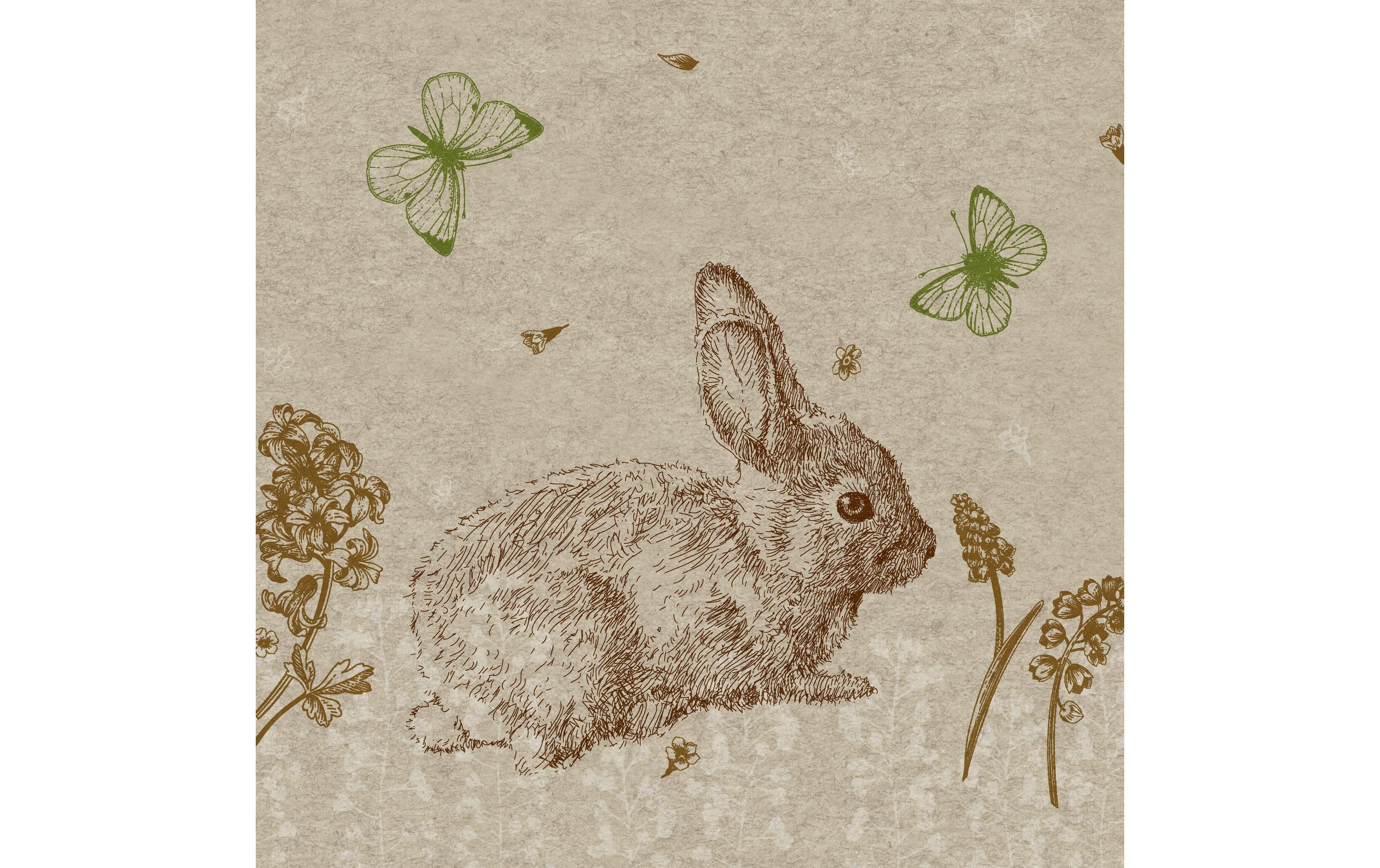 Paper + Design Papierservietten Cute Bunny 33 cm x 33 cm, 25 Stück