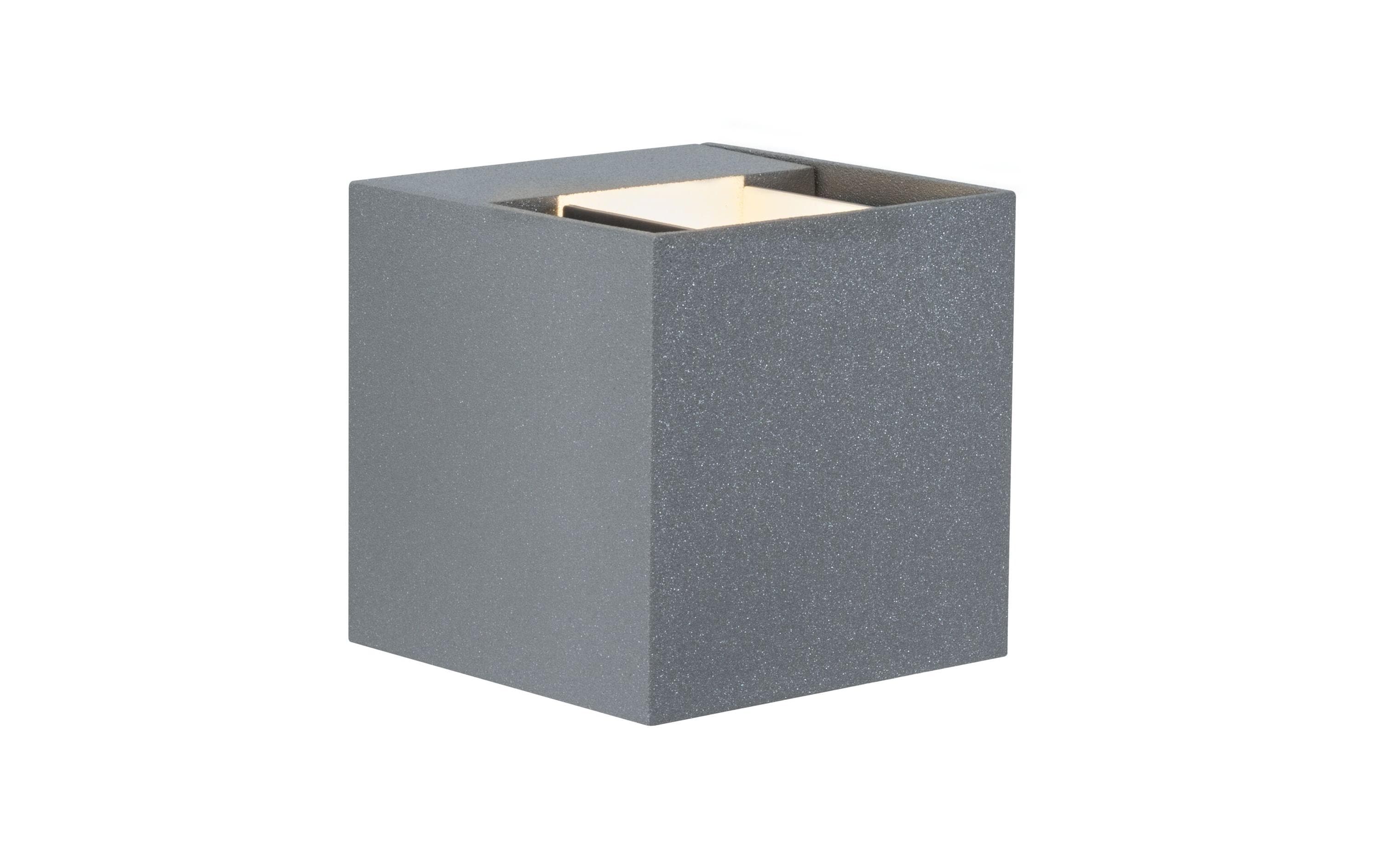Paulmann Wandleuchte Cybo 8 x 8 cm, 2 x 3 W, 2700 K, Grau