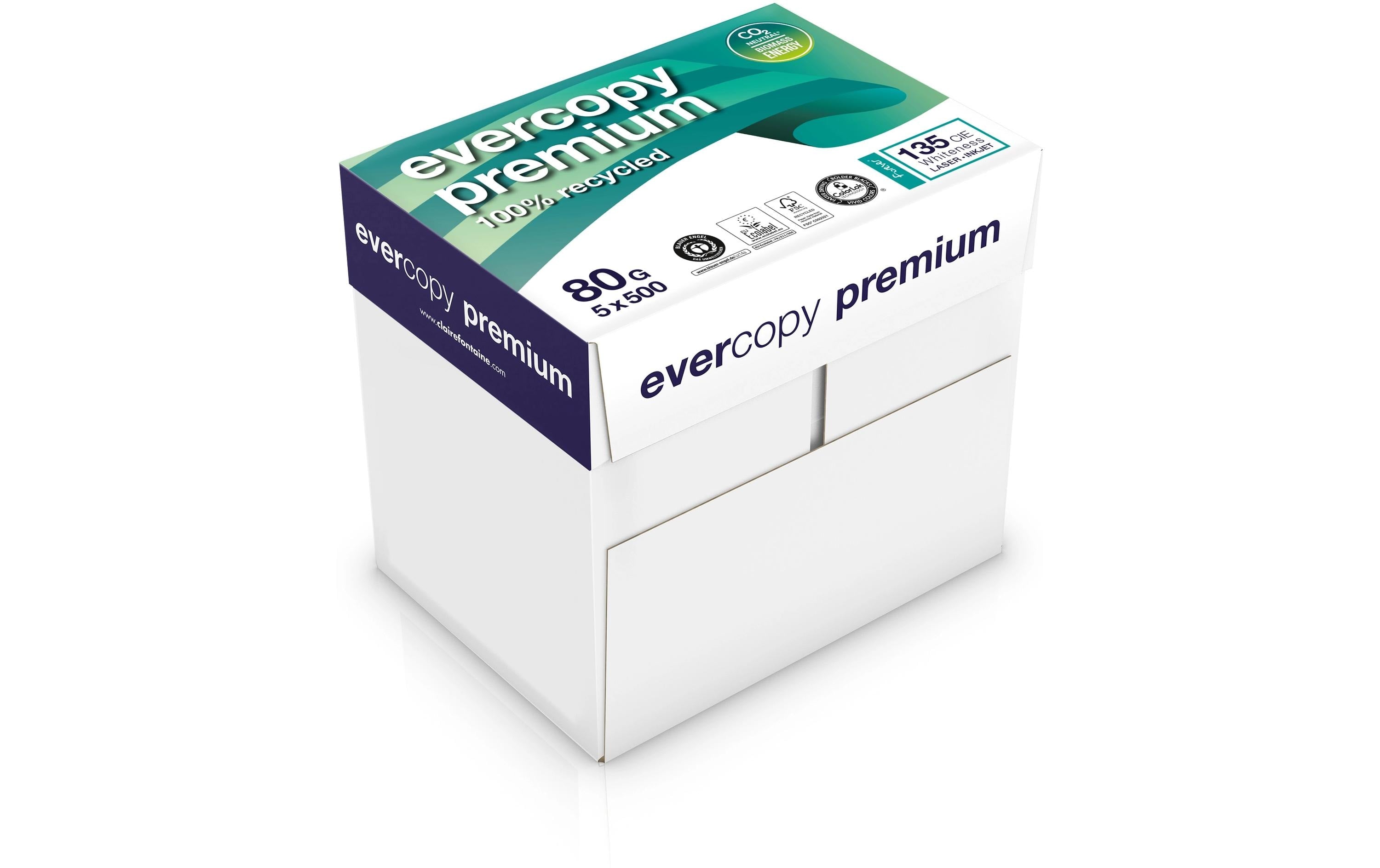 Evercopy Kopierpapier Premium 5 x 500 Blatt, 80g, Weiss