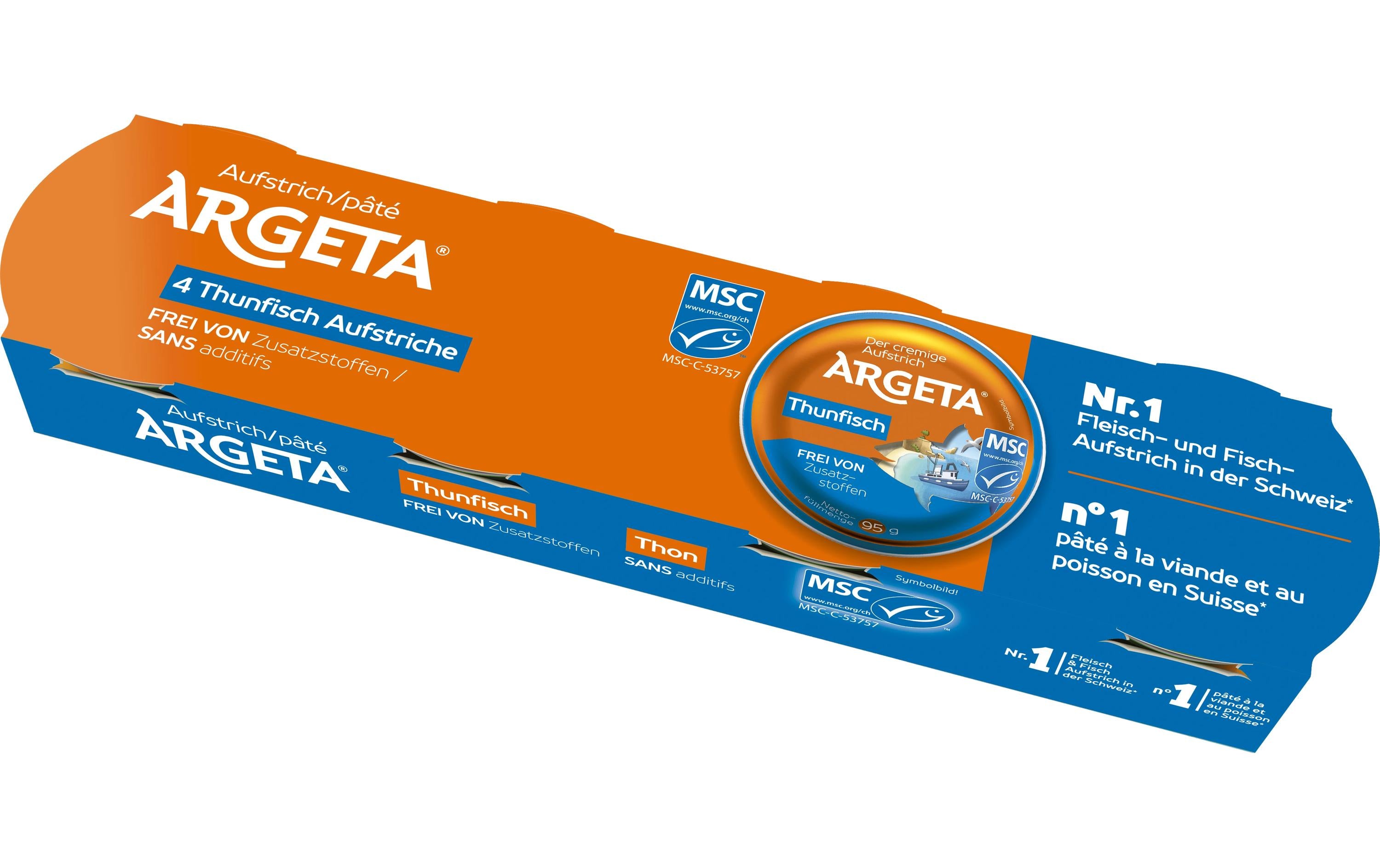 Argeta Brotaufstrich Thunfisch MSC 4 x 95 g