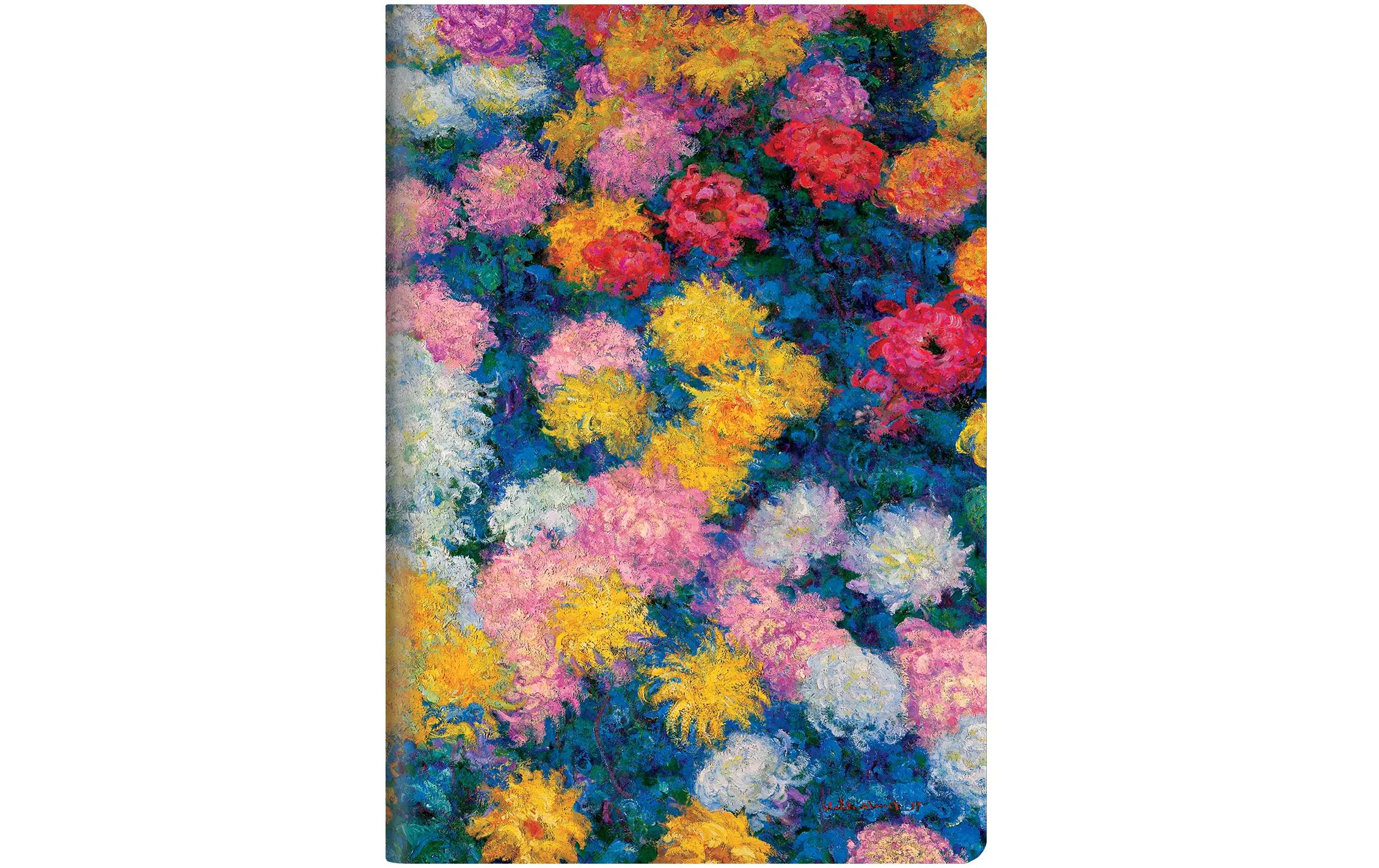Paperblanks Notizheft Chrysanthemen A5, liniert, mehrfarbig