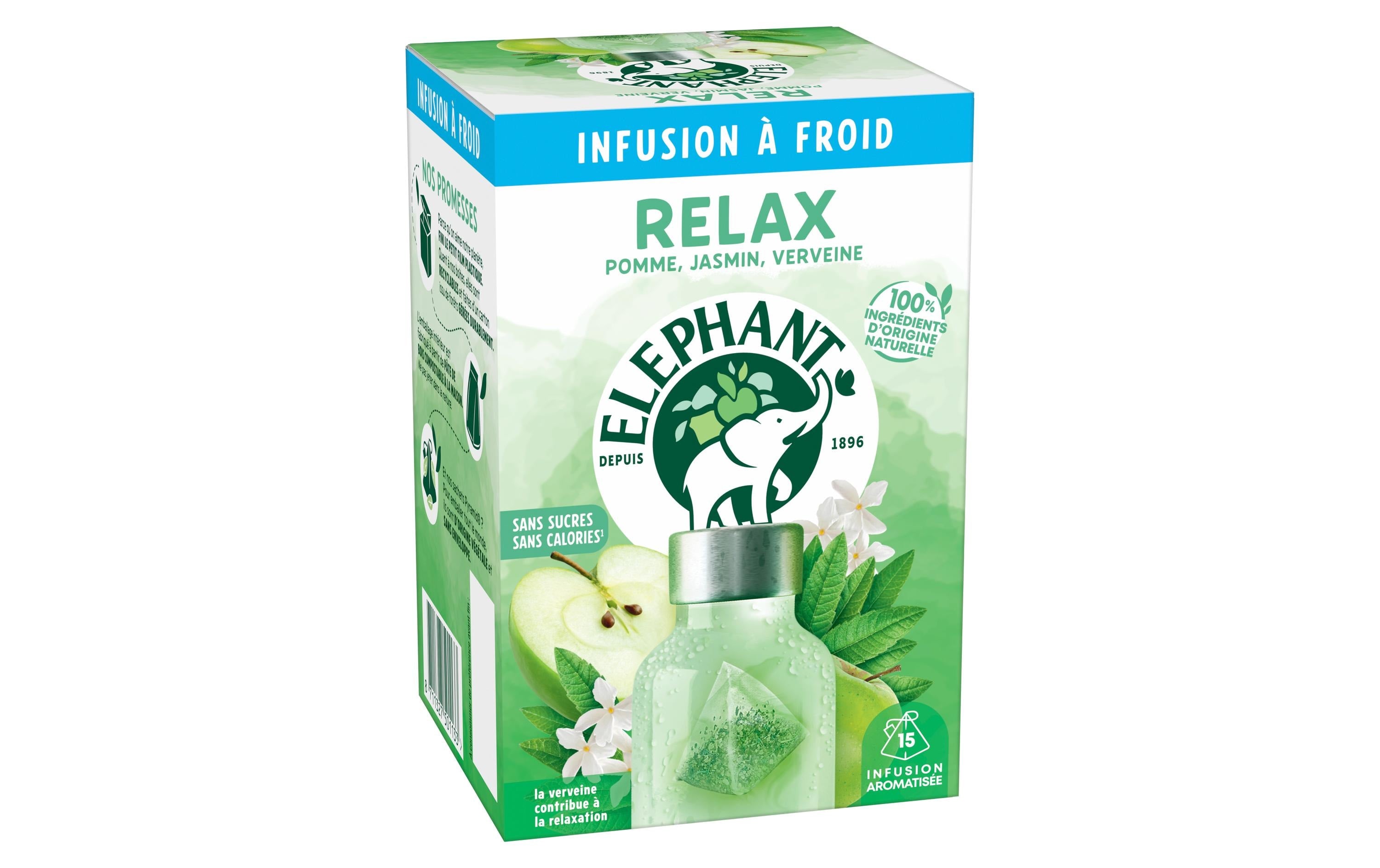 Eléphant Teebeutel Cold Infusion a Froid Relax 15 Stück