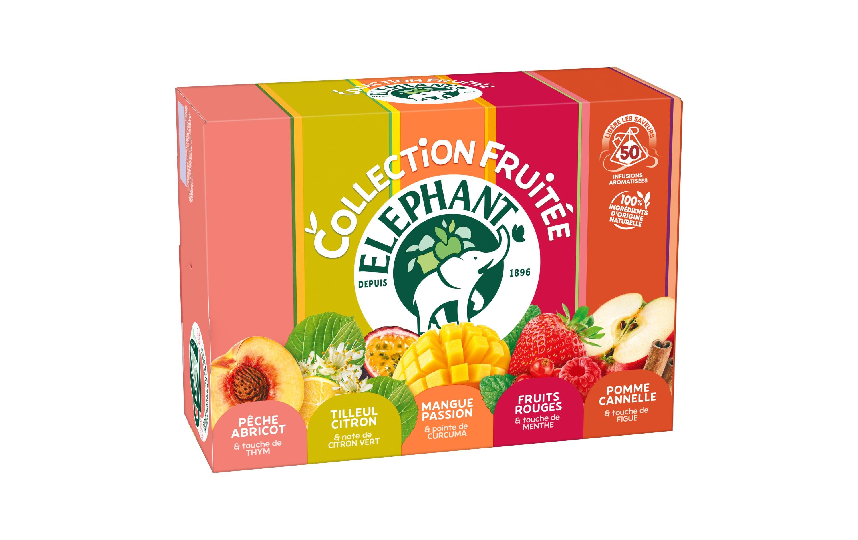 Eléphant Teebeutel Collection Fruitée 50 Stück