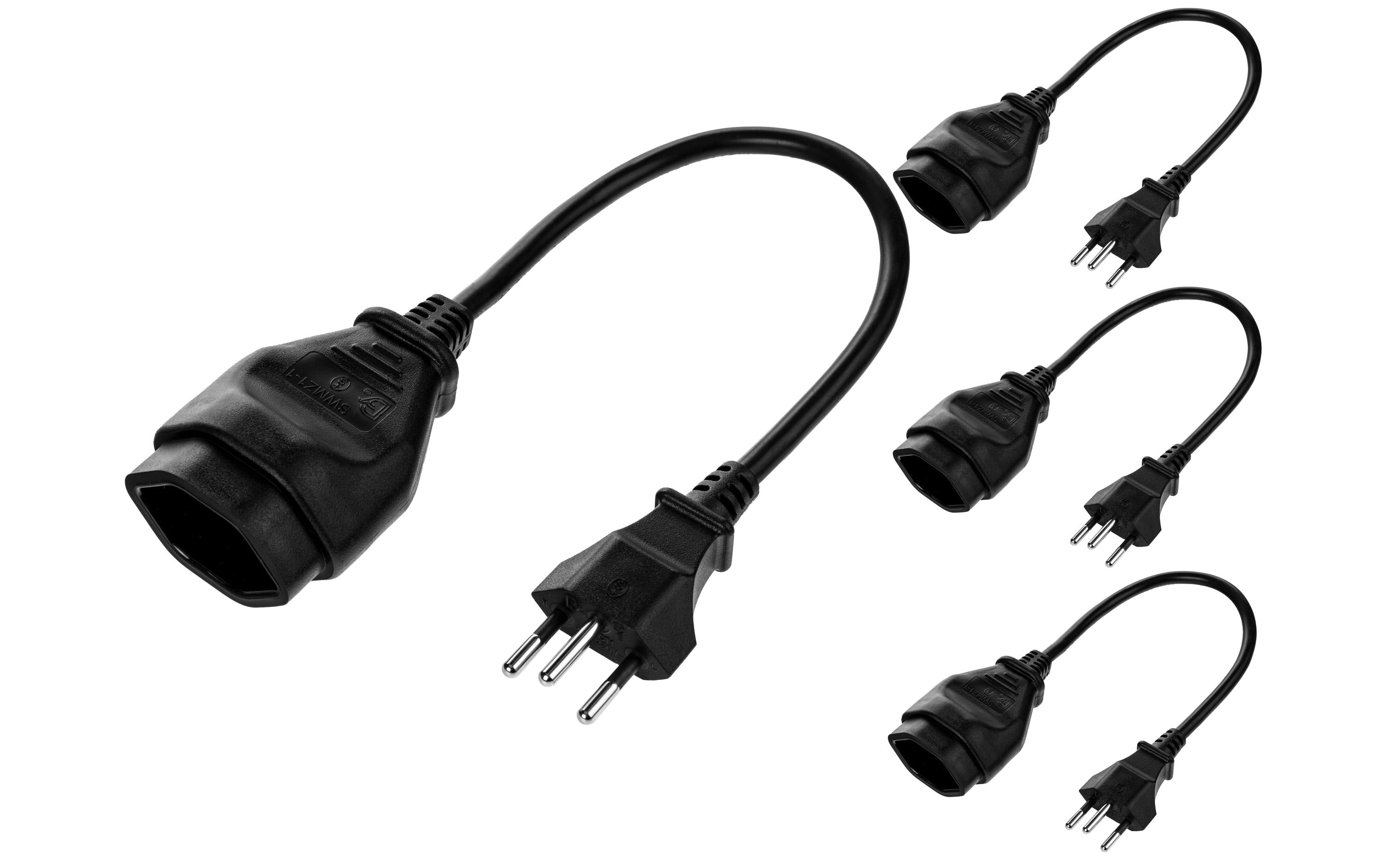 FURBER.power Verlängerungskabel T13-T12 0.2 m, 4 Stück
