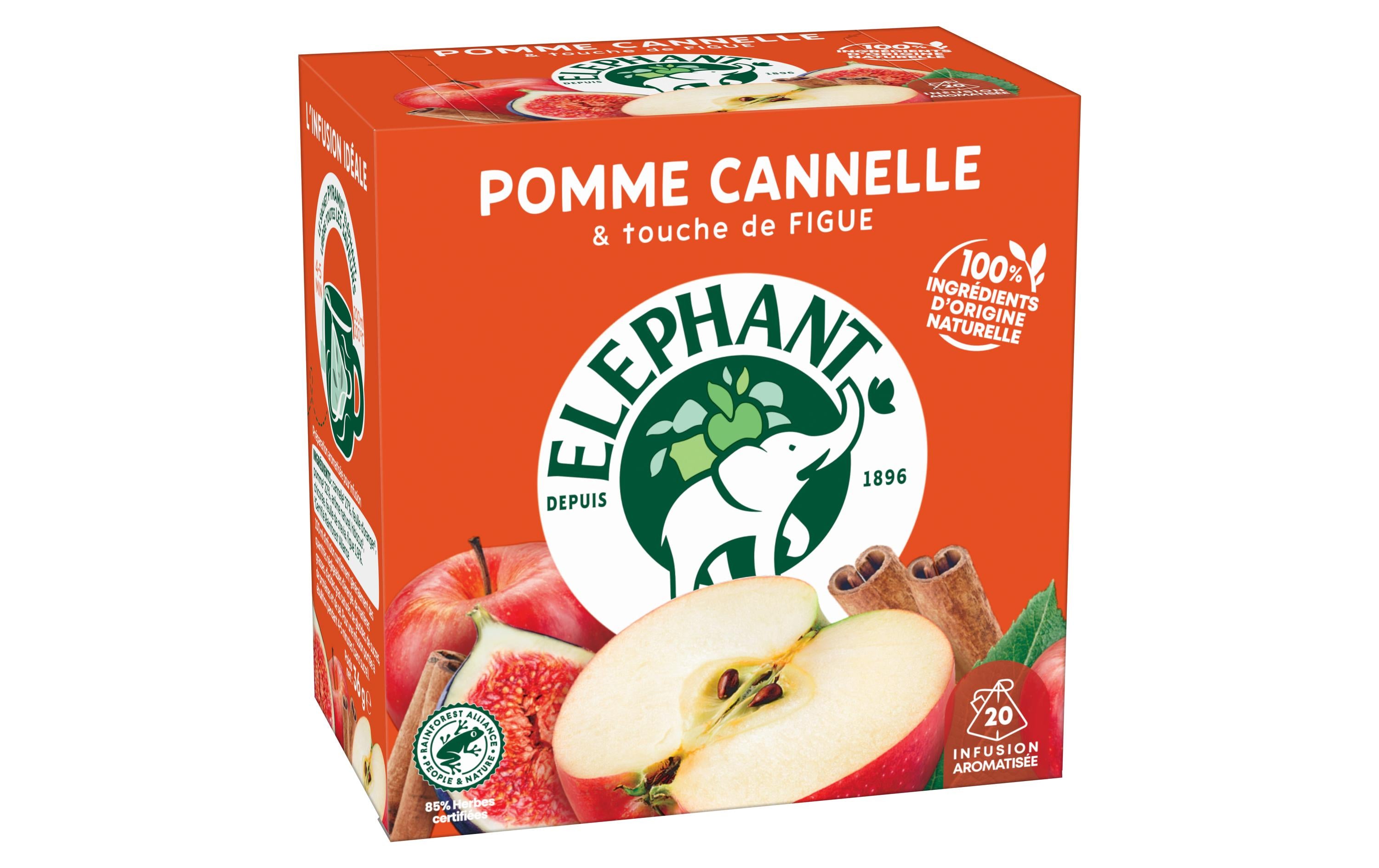 Eléphant Teebeutel Infusion Pomme Cannelle 20 Stück