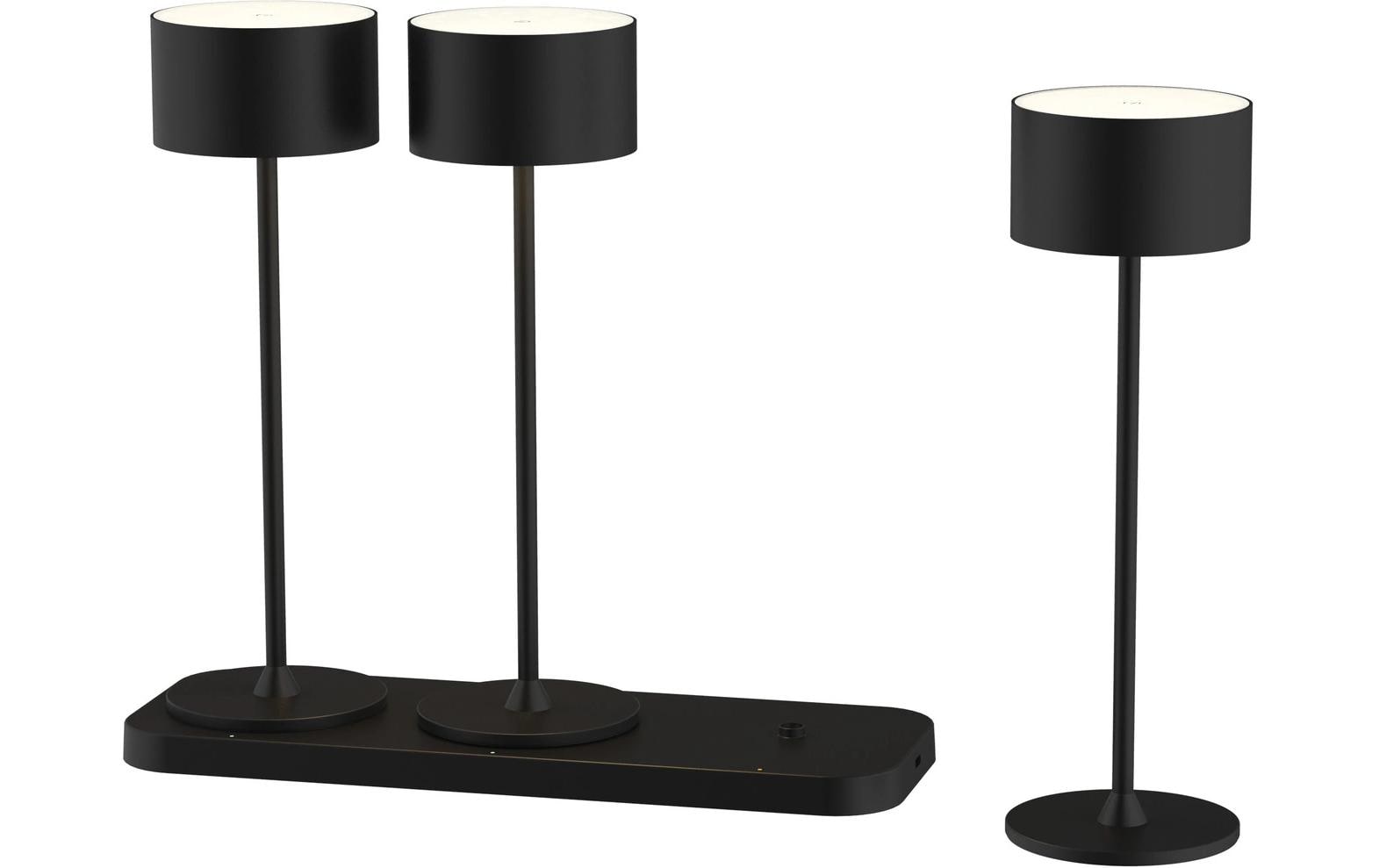 Schönenberger Akku-Tischleuchte Tavolo 3er Set, Schwarz