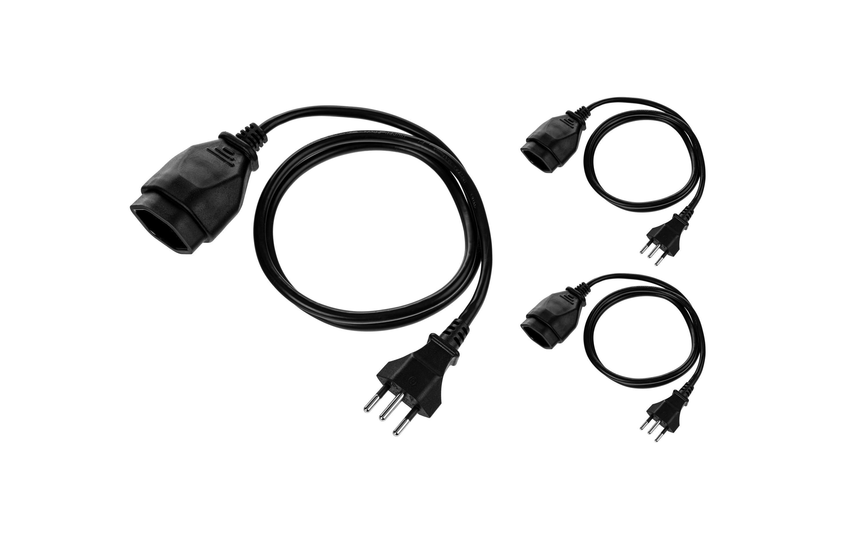FURBER.power Verlängerungskabel T13-T12 1 m, 3 Stück