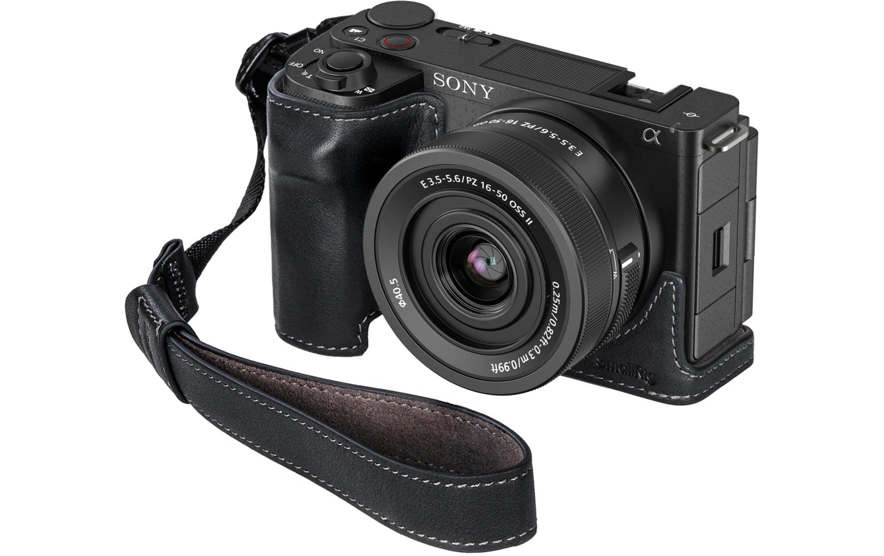 Smallrig Ledertaschen-Set für Sony ZV-E10 II Schwarz