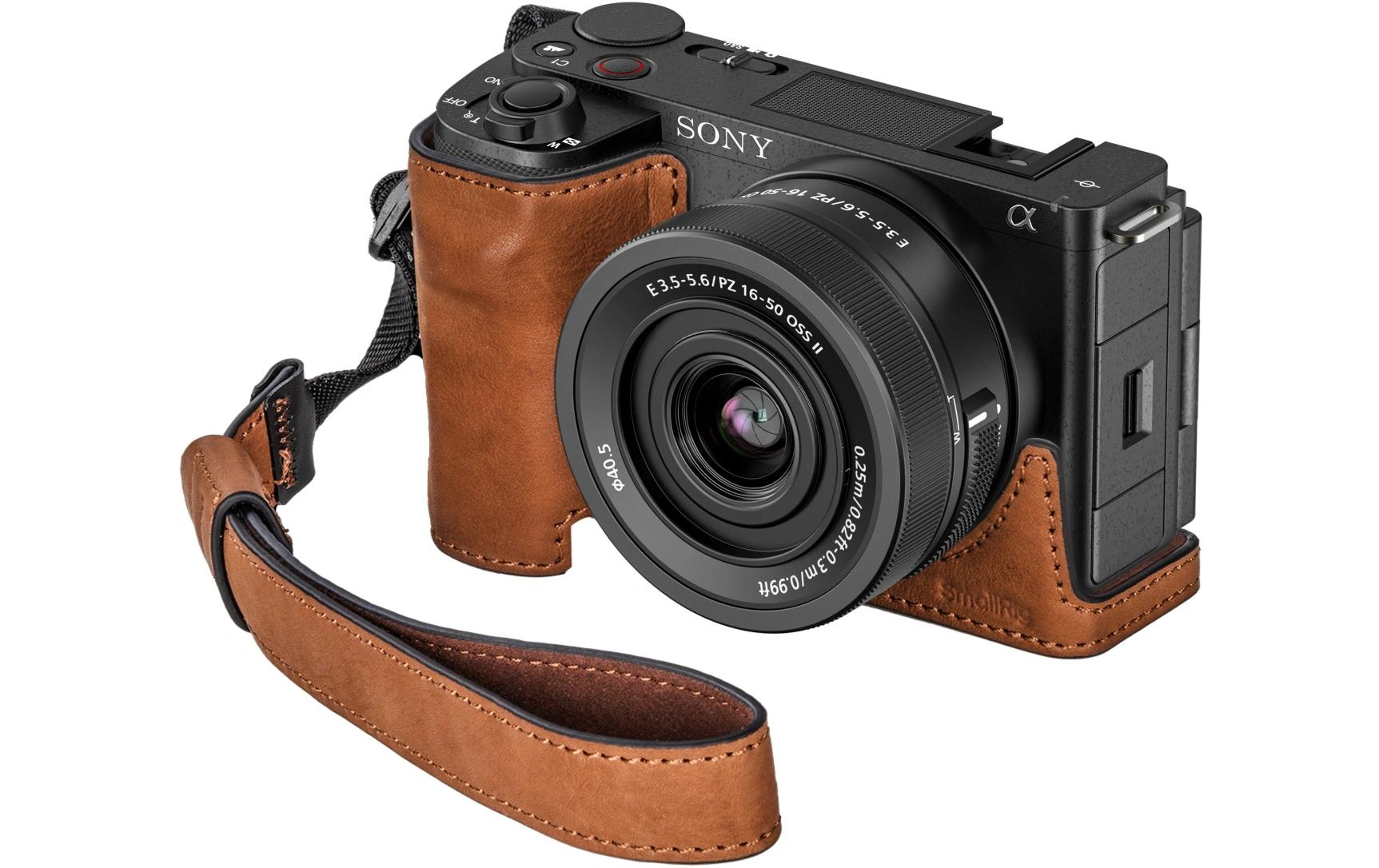 Smallrig Ledertaschen-Set für Sony ZV-E10 II Braun