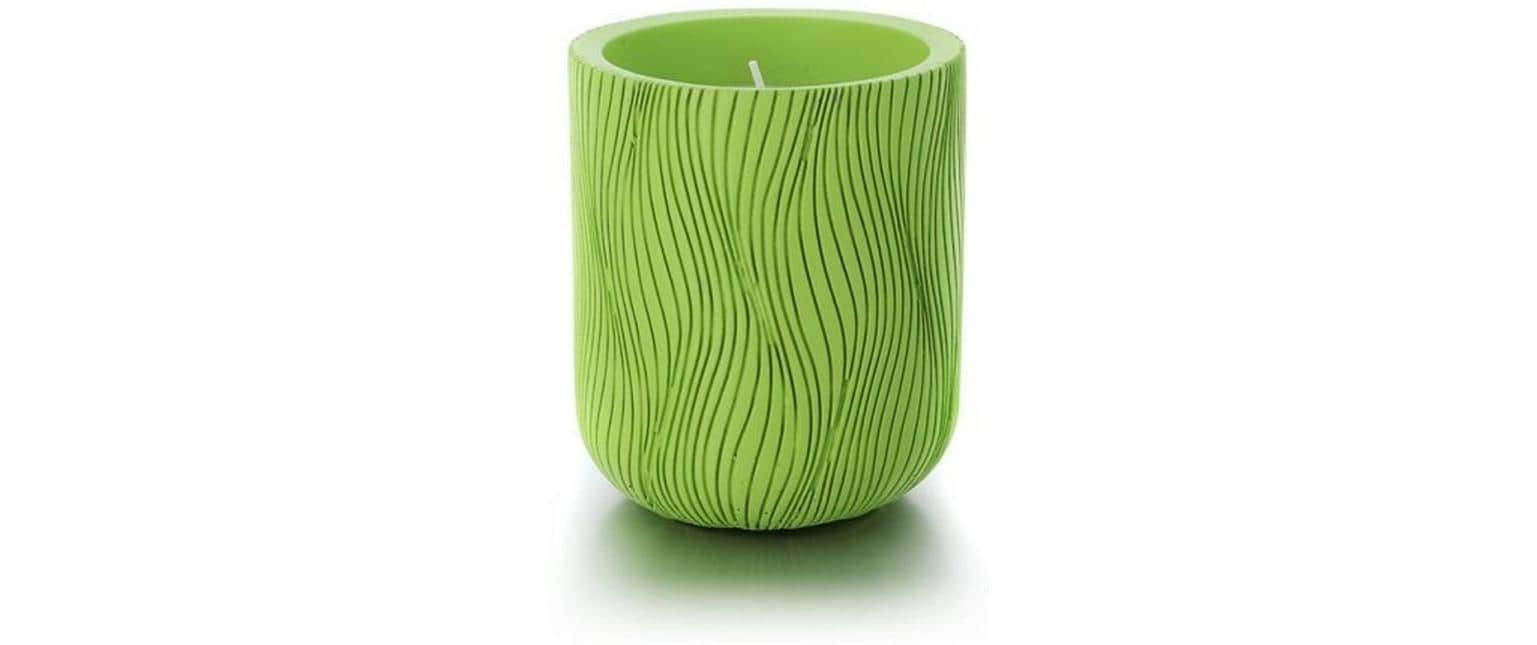 balthasar Gartenkerze Wavy Citronella Hellgrün