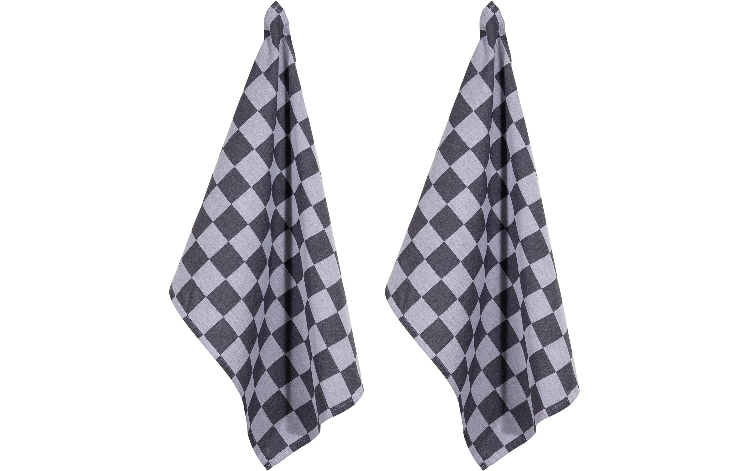 pad Geschirrtuch-Set Chess 2 Stück, Anthrazit
