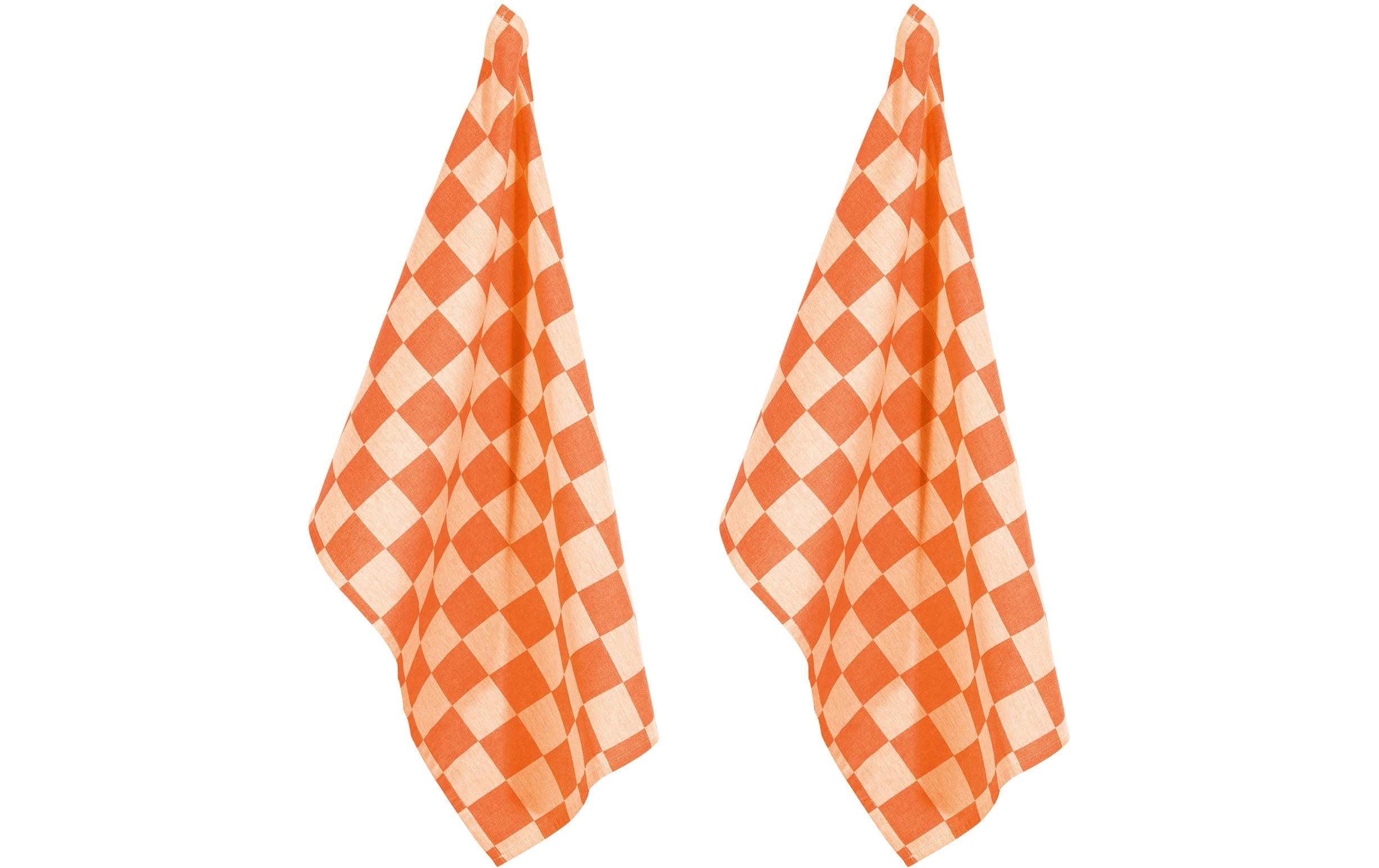 pad Geschirrtuch-Set Chess 2 Stück, Orange