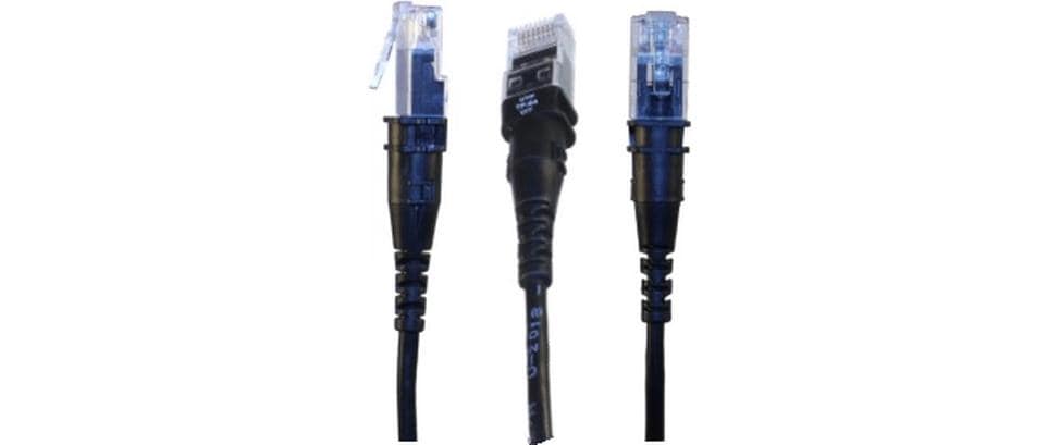 Patchsee Patchkabel ThinPATCH Cat 6A, U/FTP, 15.2 m, Schwarz, 1 Stück