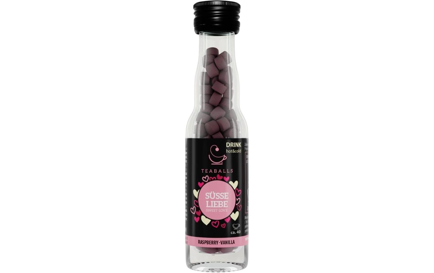 TEABALLS Vanile und Himbeere BLACK SELECTION 30-75 Tassen