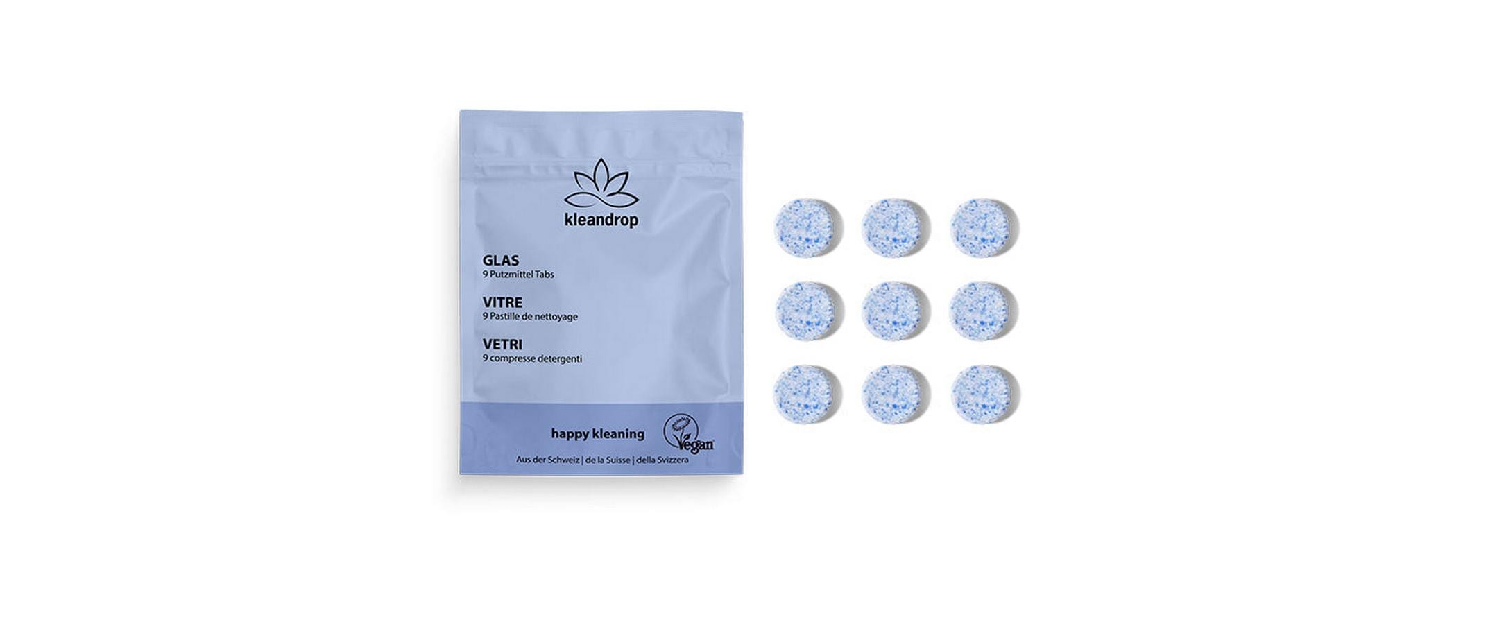 kleandrop Glasreiniger Nachfüllpackung 9 Stück