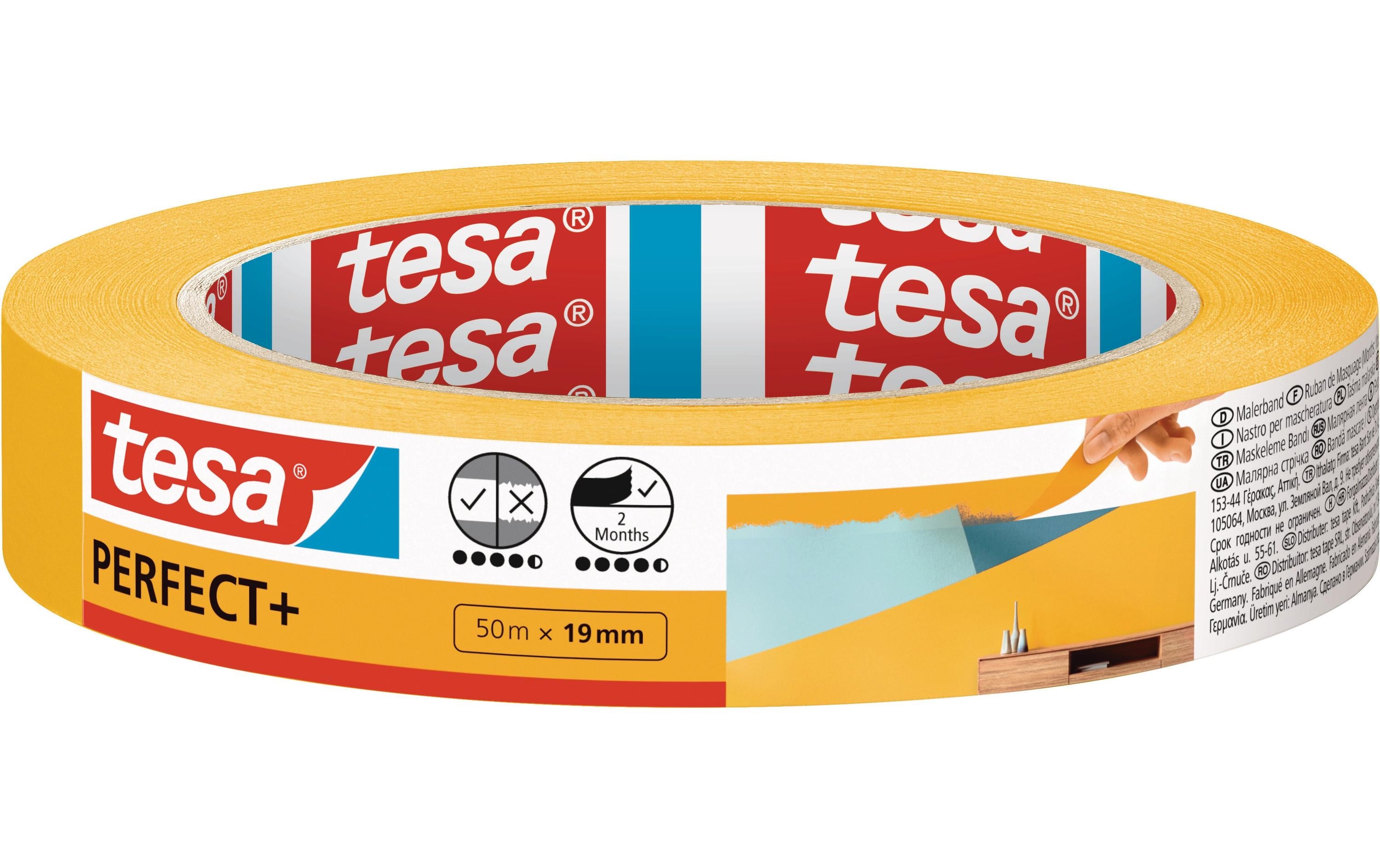 tesa Malerband Malerkrepp Perfect+ 50m x 19 mm