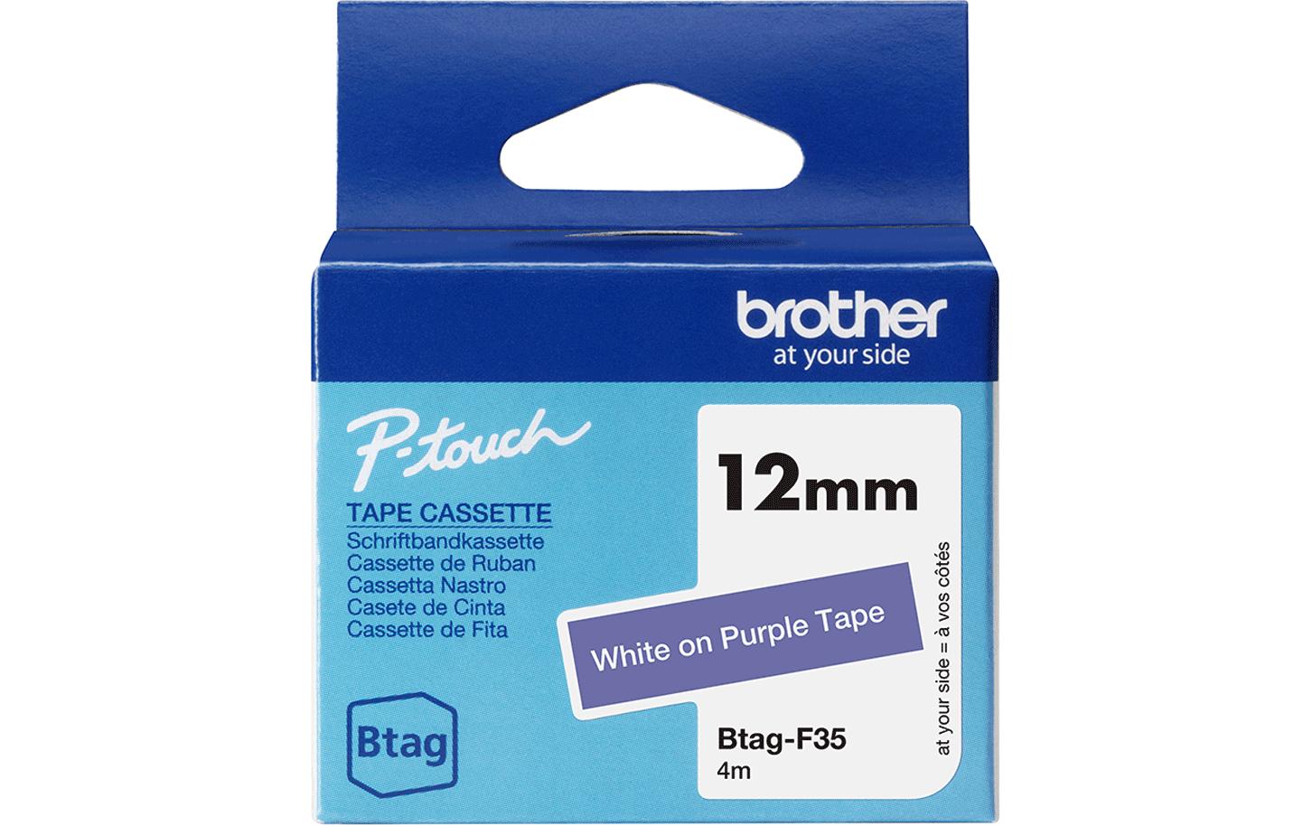 Brother BTAG-F35 Weiss auf Lila