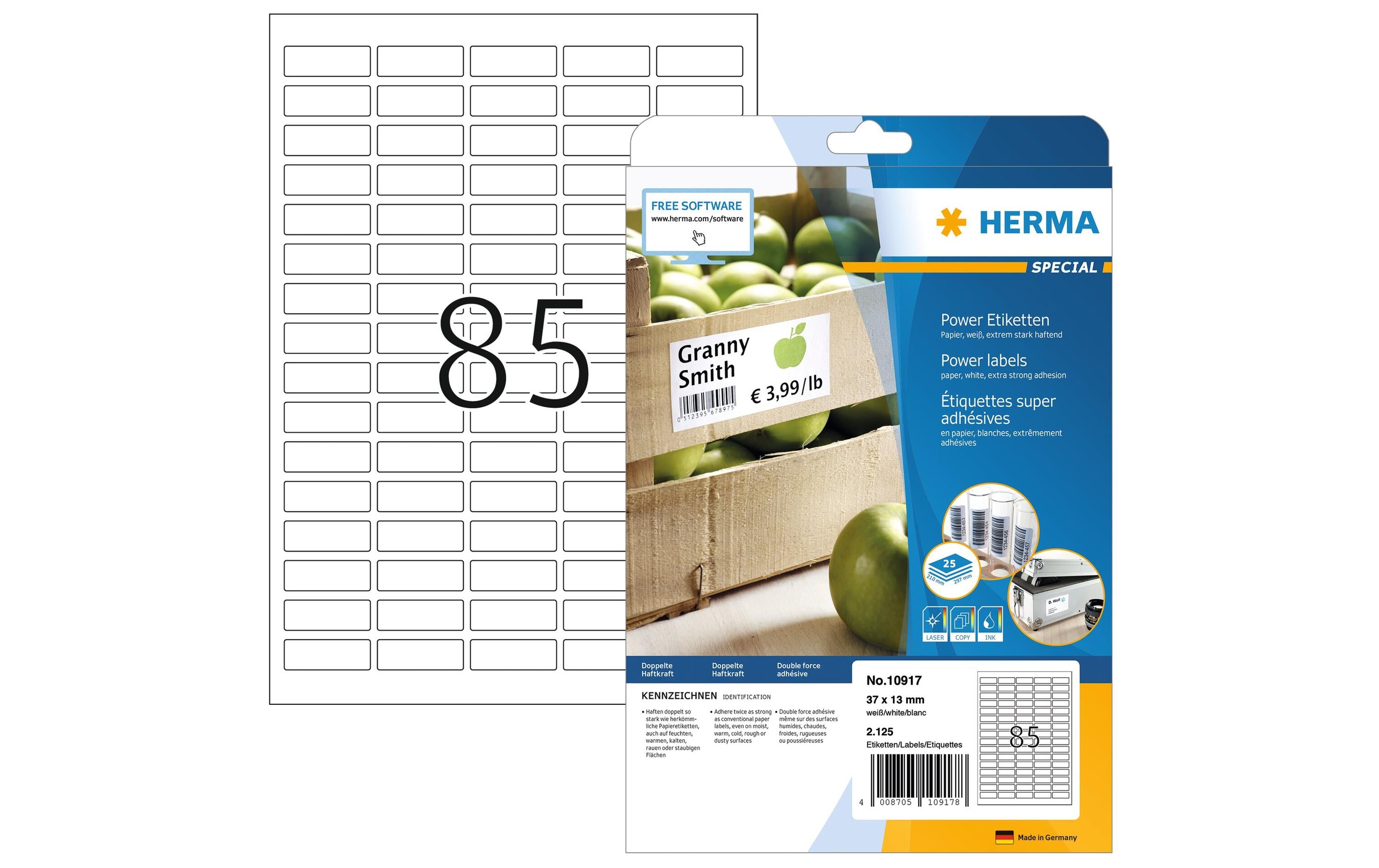 HERMA Universal-Etiketten Power 10917 37 x 13 mm