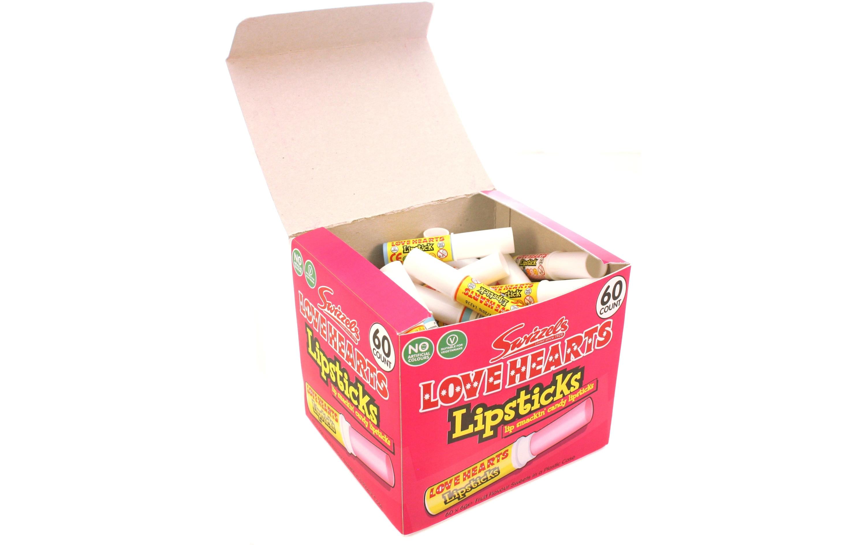 Swizzels Love Heart Lipsticks 60 Stück