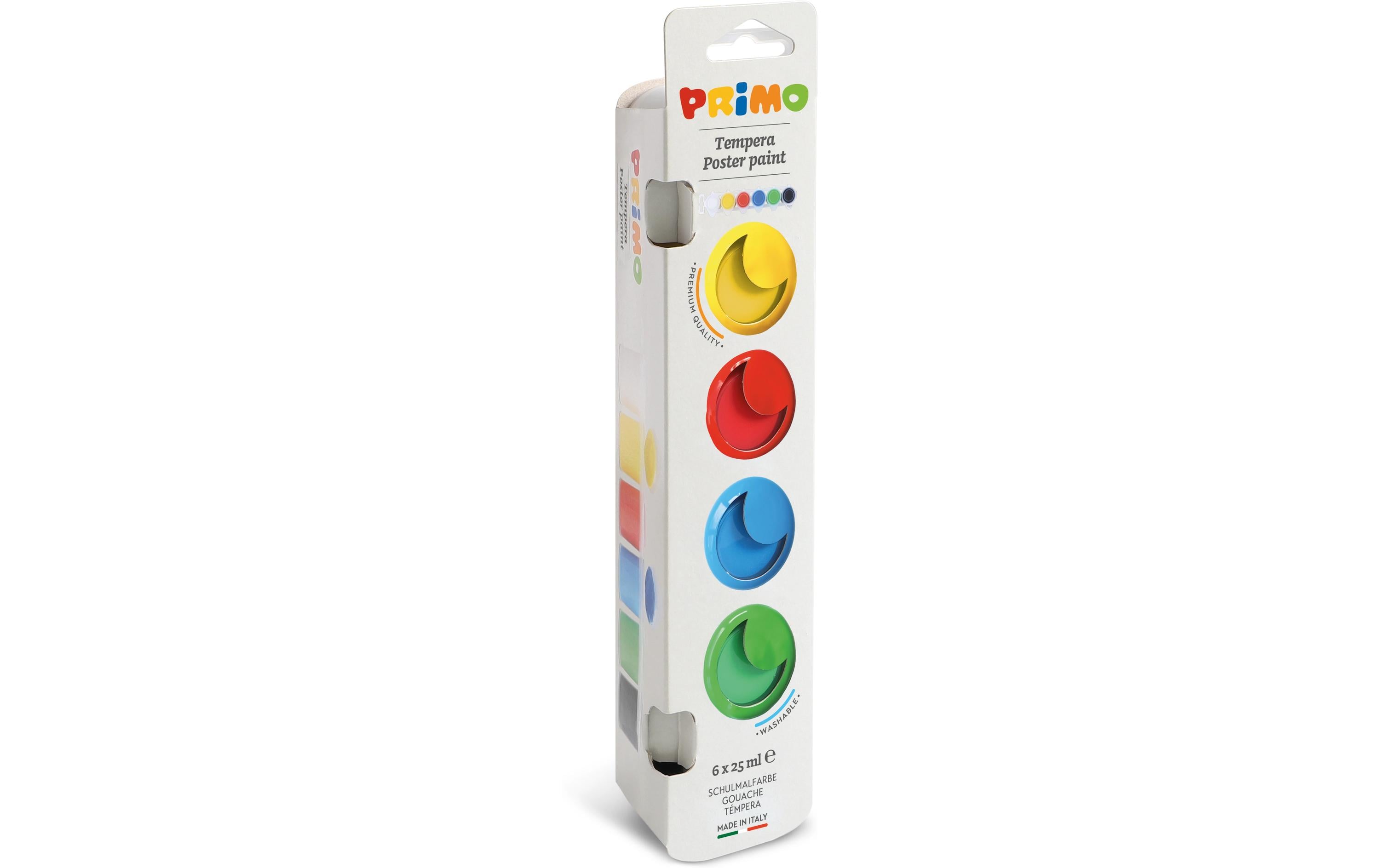 Primo Temperafarben 6 x 25 ml, mehrfarbig