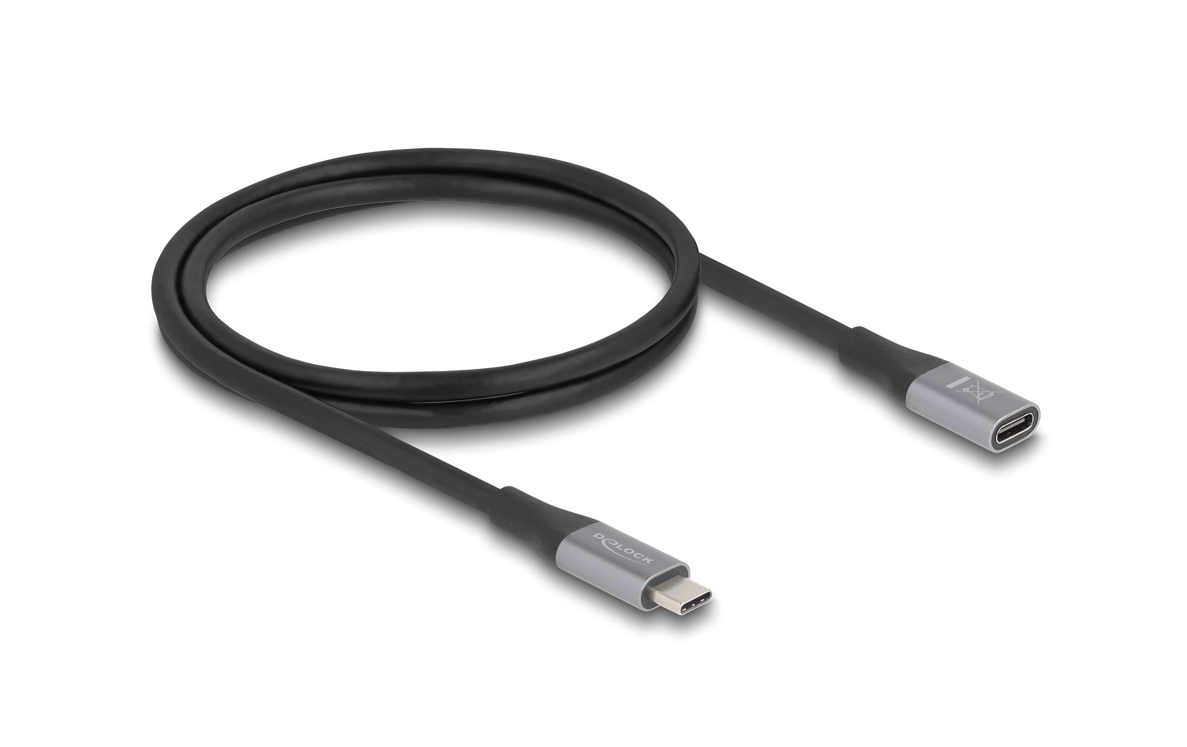Delock USB4-Kabel USB 40 Gbps USB C - USB C 1 m