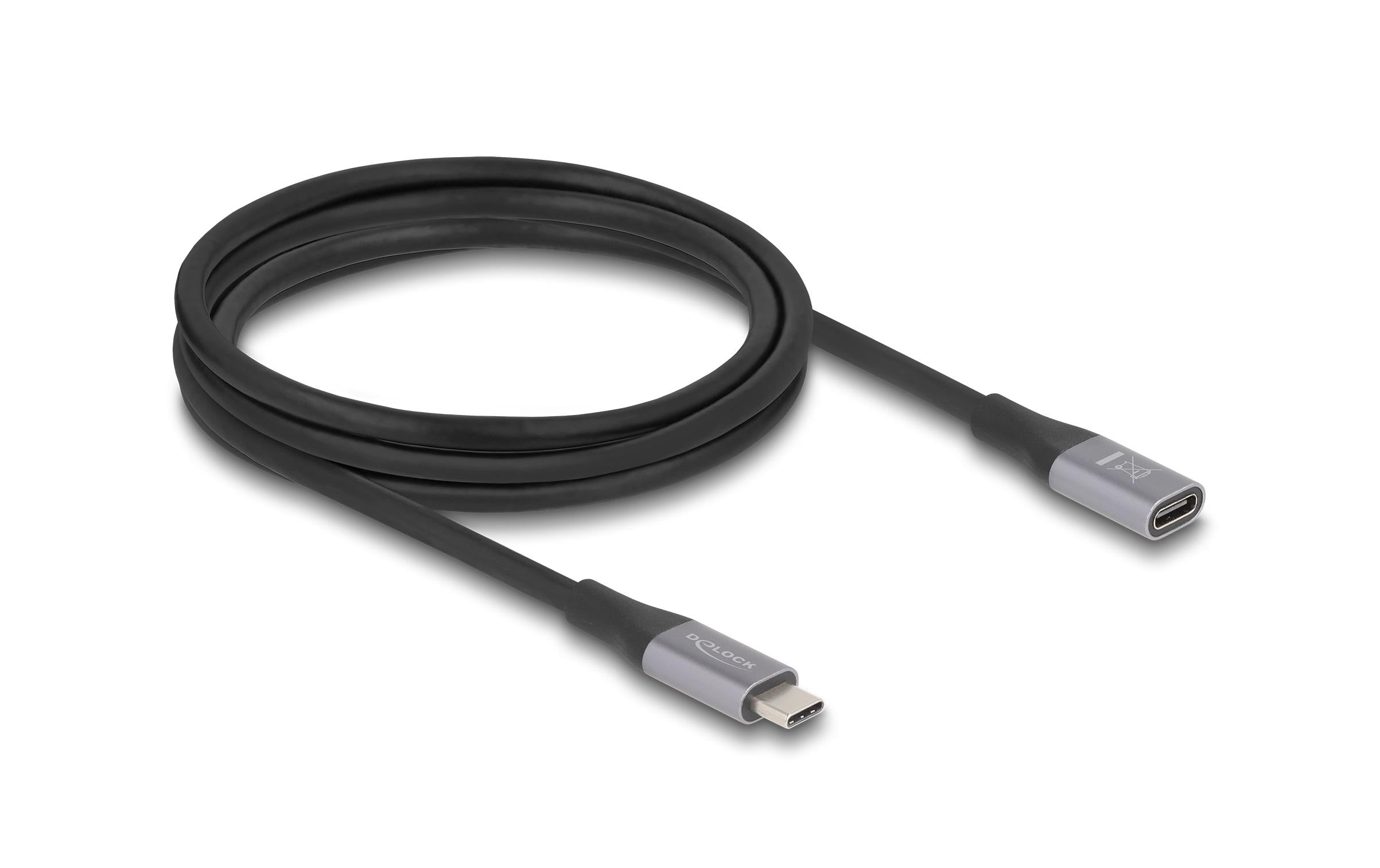 Delock USB4-Kabel USB 40 Gbps USB C - USB C 2 m