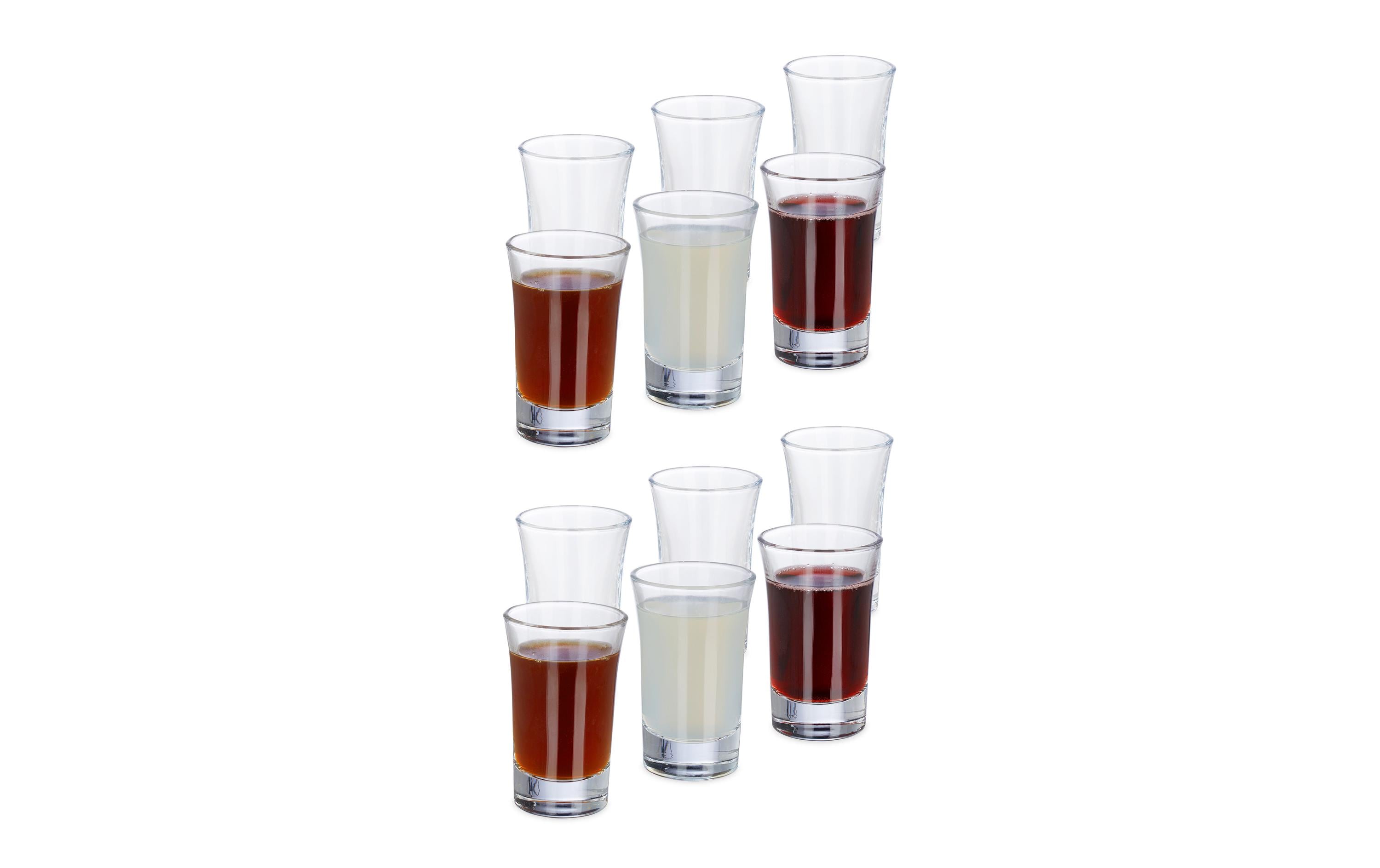relaxdays Schnapsglas 4 cl, 12 Stück
