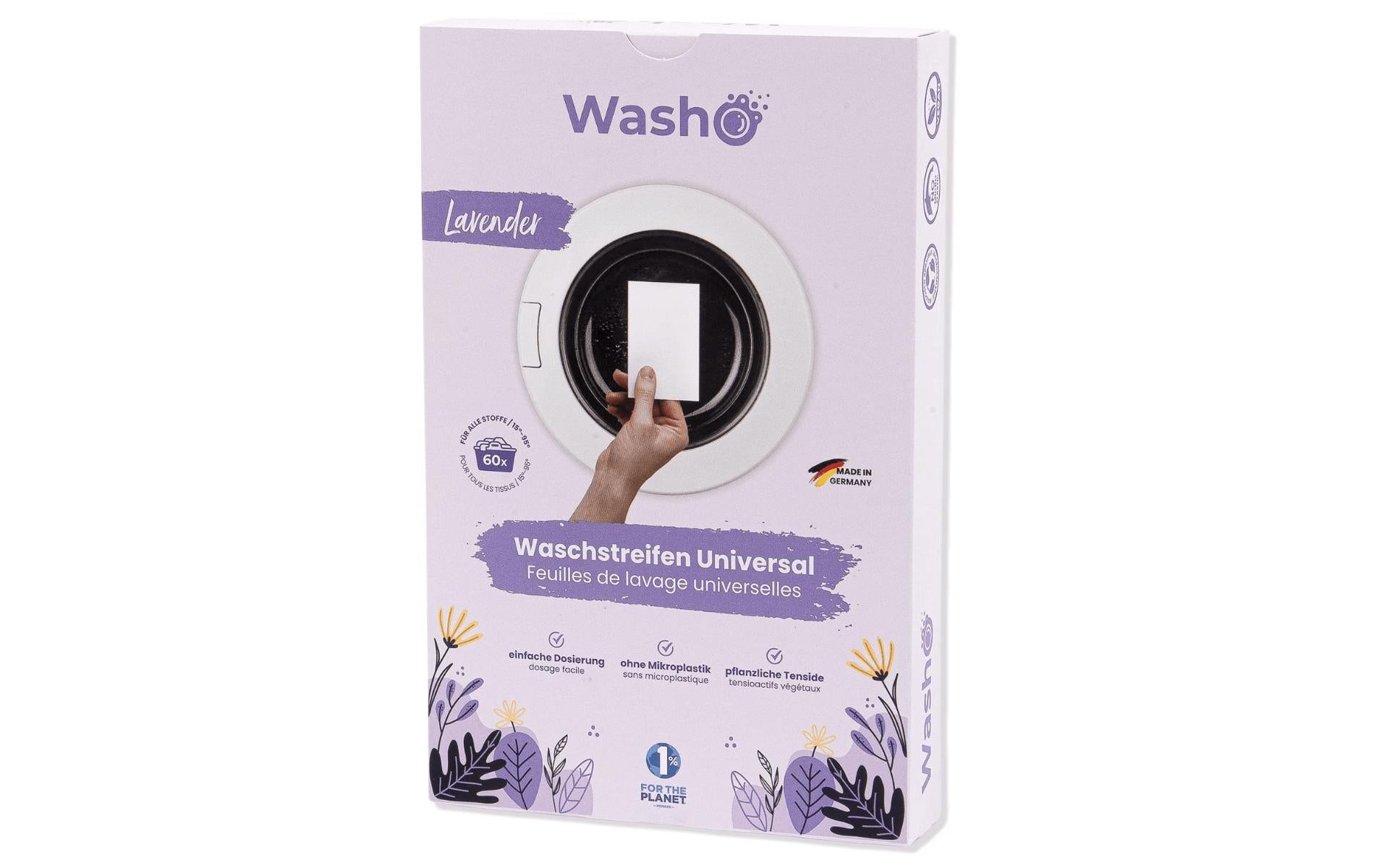 Washo Waschstreifen Lavendel 60 Stück