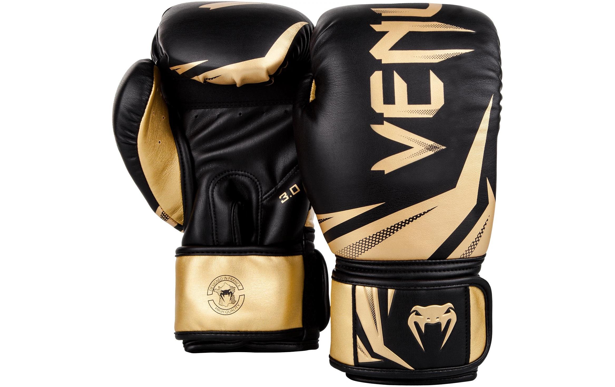Venum Challenger 3.0 Boxing Gloves Gold/Schwarz, 14 oz