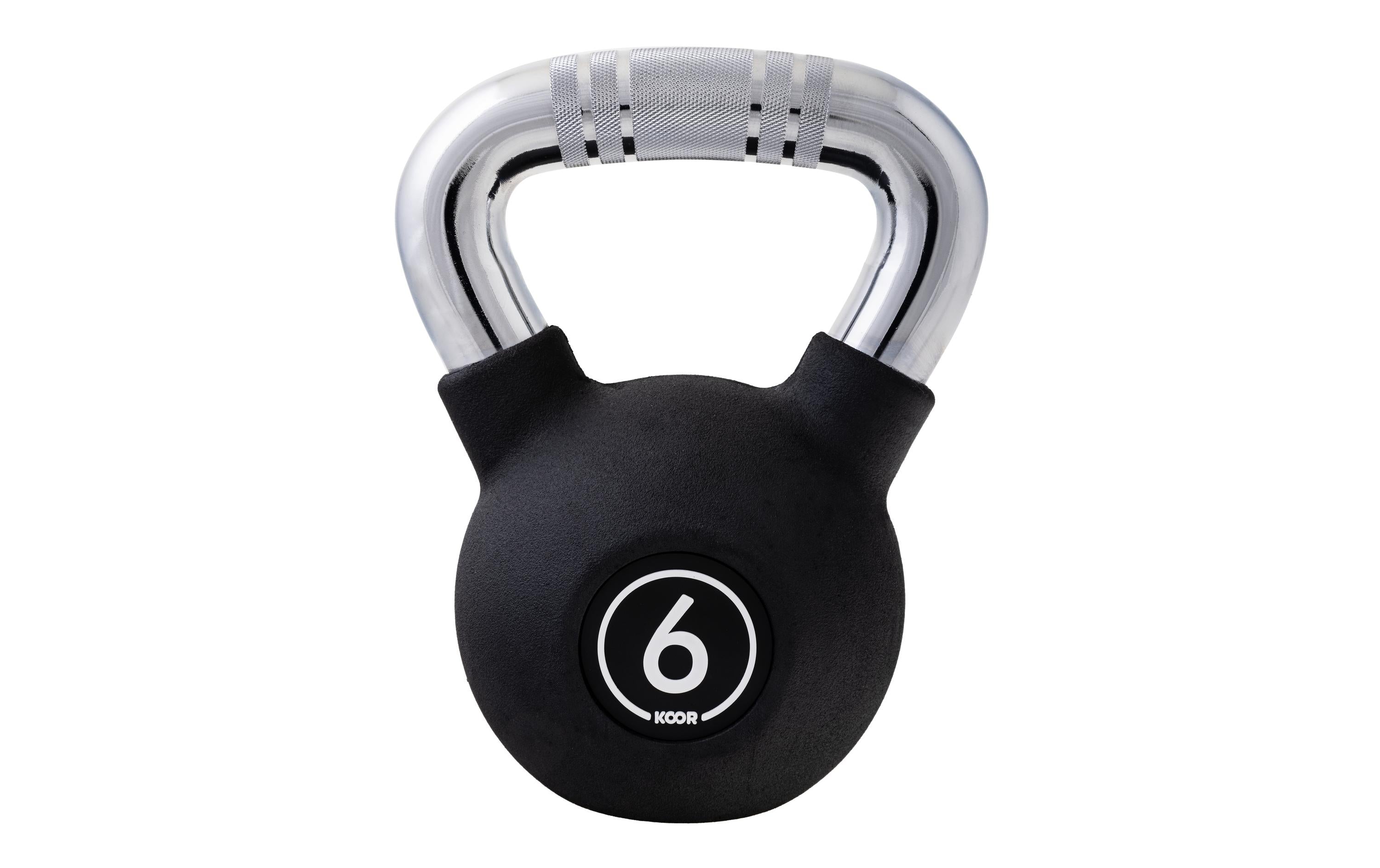 KOOR Kettlebell 6 kg, Schwarz
