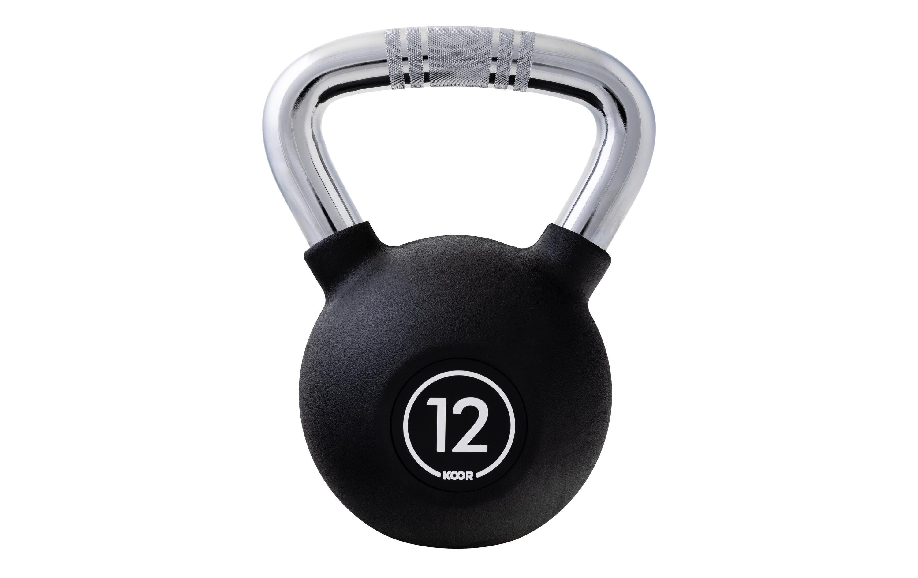 KOOR Kettlebell 12 kg, Schwarz