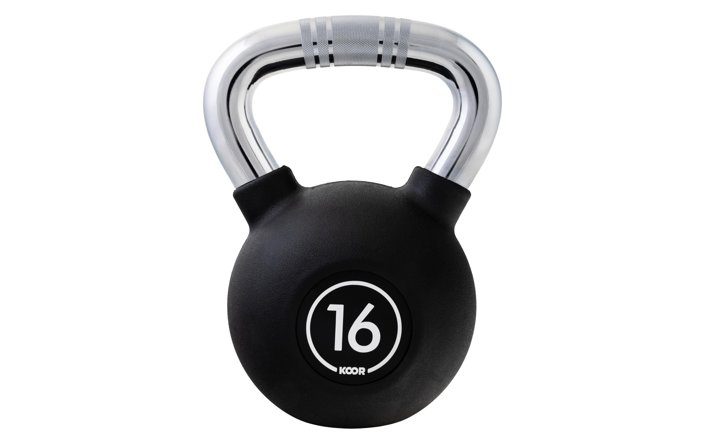 KOOR Kettlebell 16 kg, Schwarz