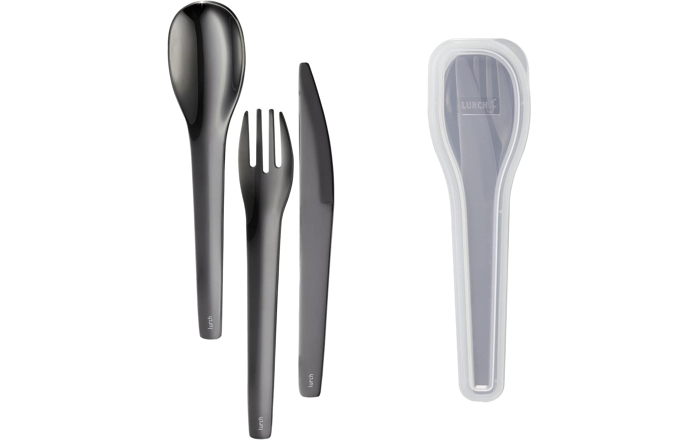 Lurch Besteck-Set to go 3-teilig, Anthrazit