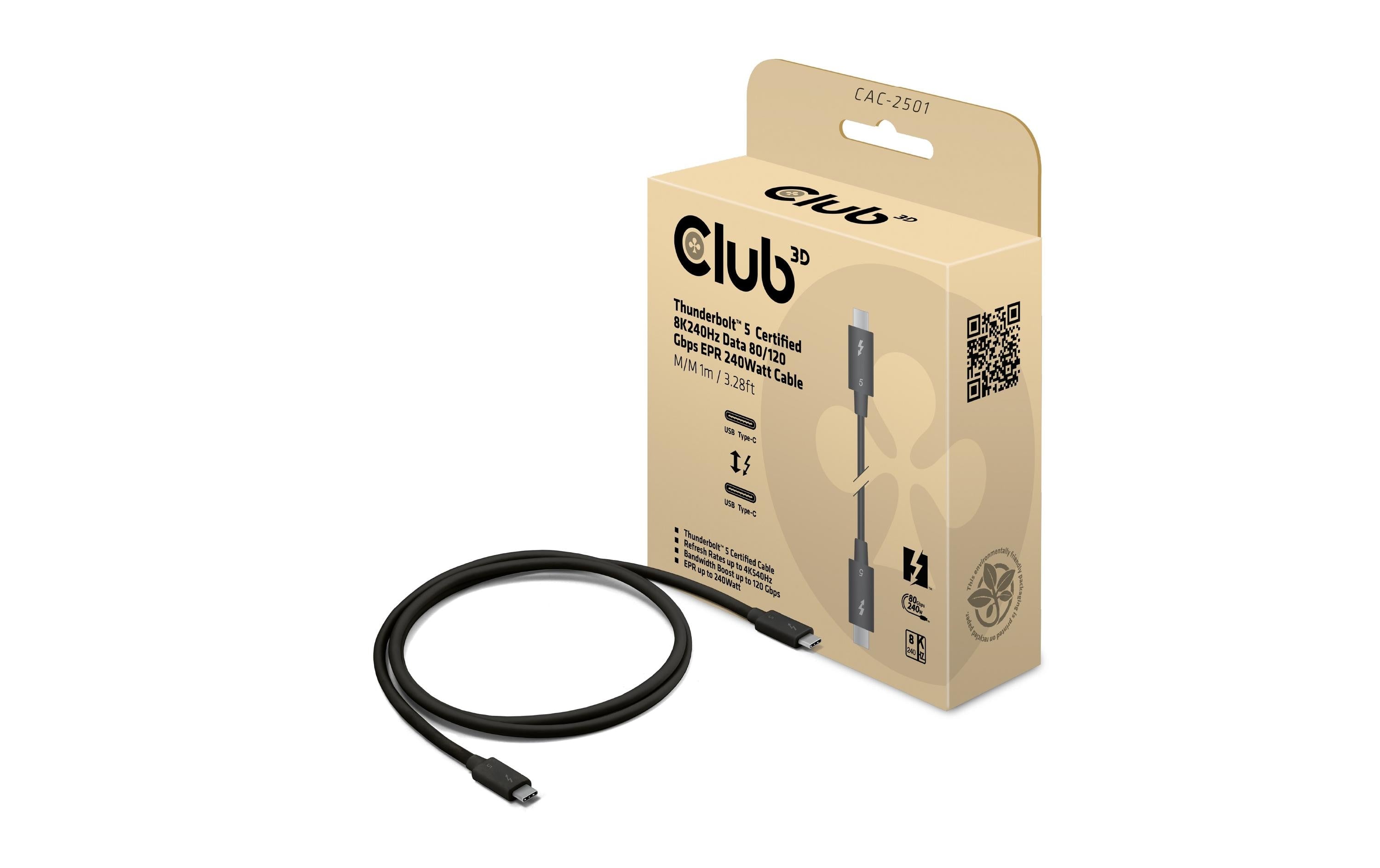 Club 3D USB-Kabel CAC-2501 USB C - USB C 1 m