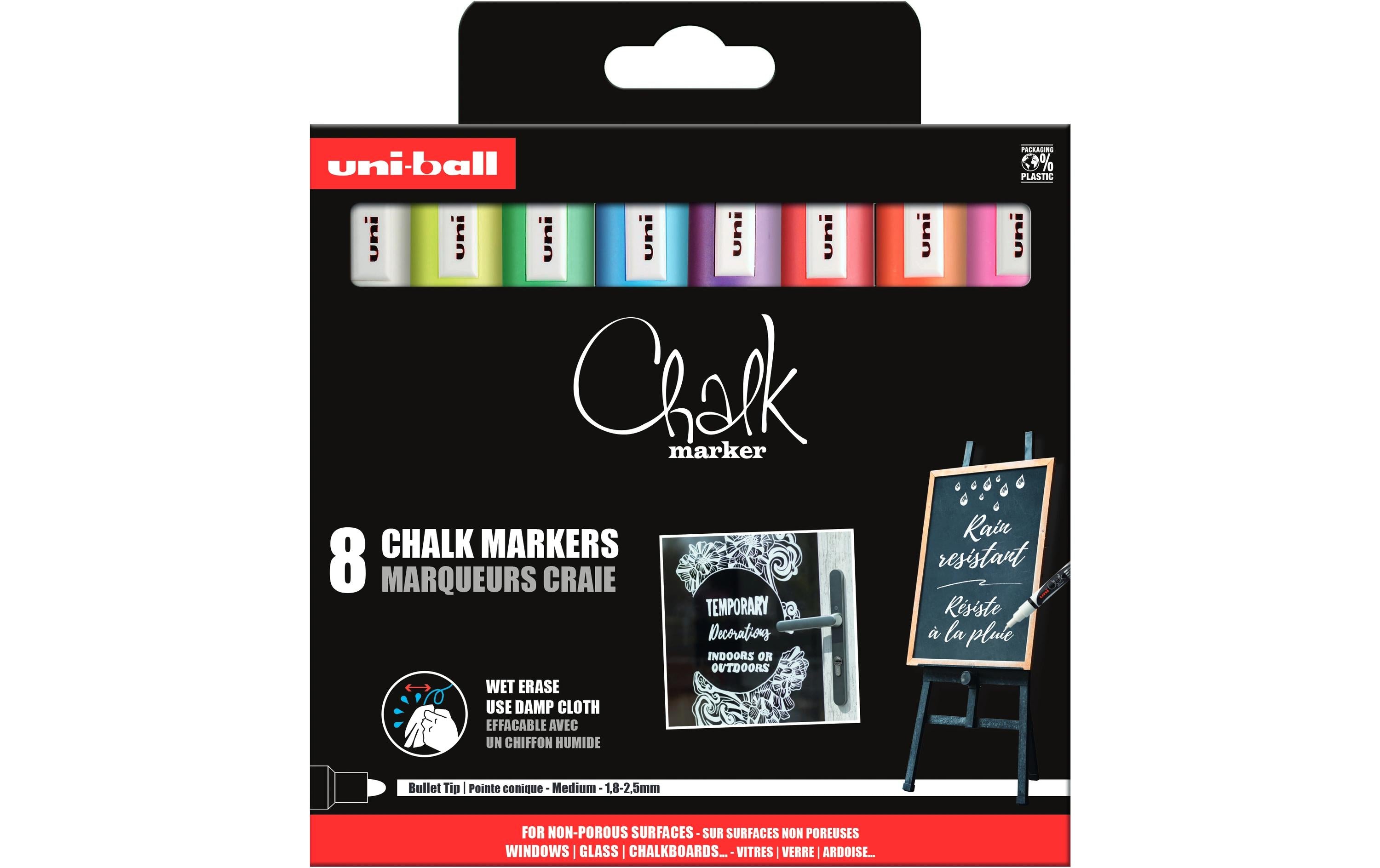 Uni Kreidemarker CHALK 1.8-2.5 mm, 8 Stück