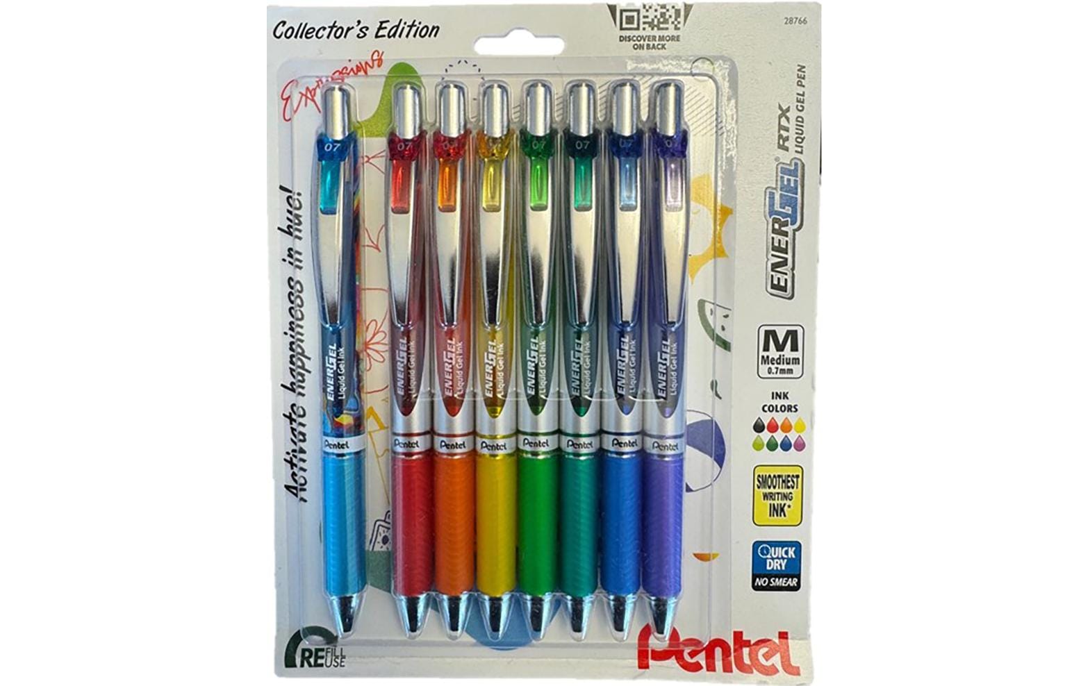 pentel Gelschreiber Happiness 0.7 mm, Mehrfarbig, 8 Stück