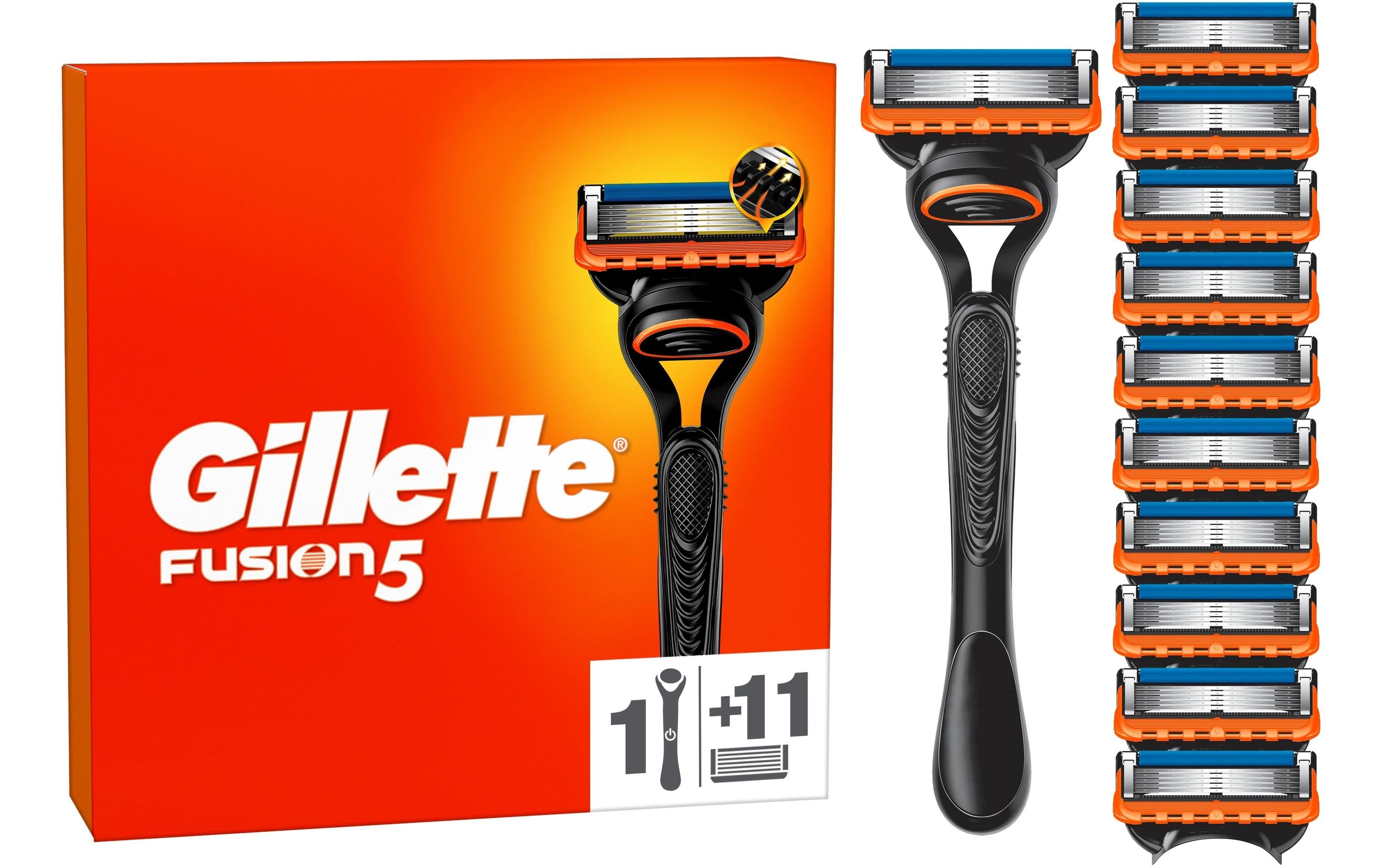 Gillette Herrenrasierer Gillette Fusion5 11er + Handstück