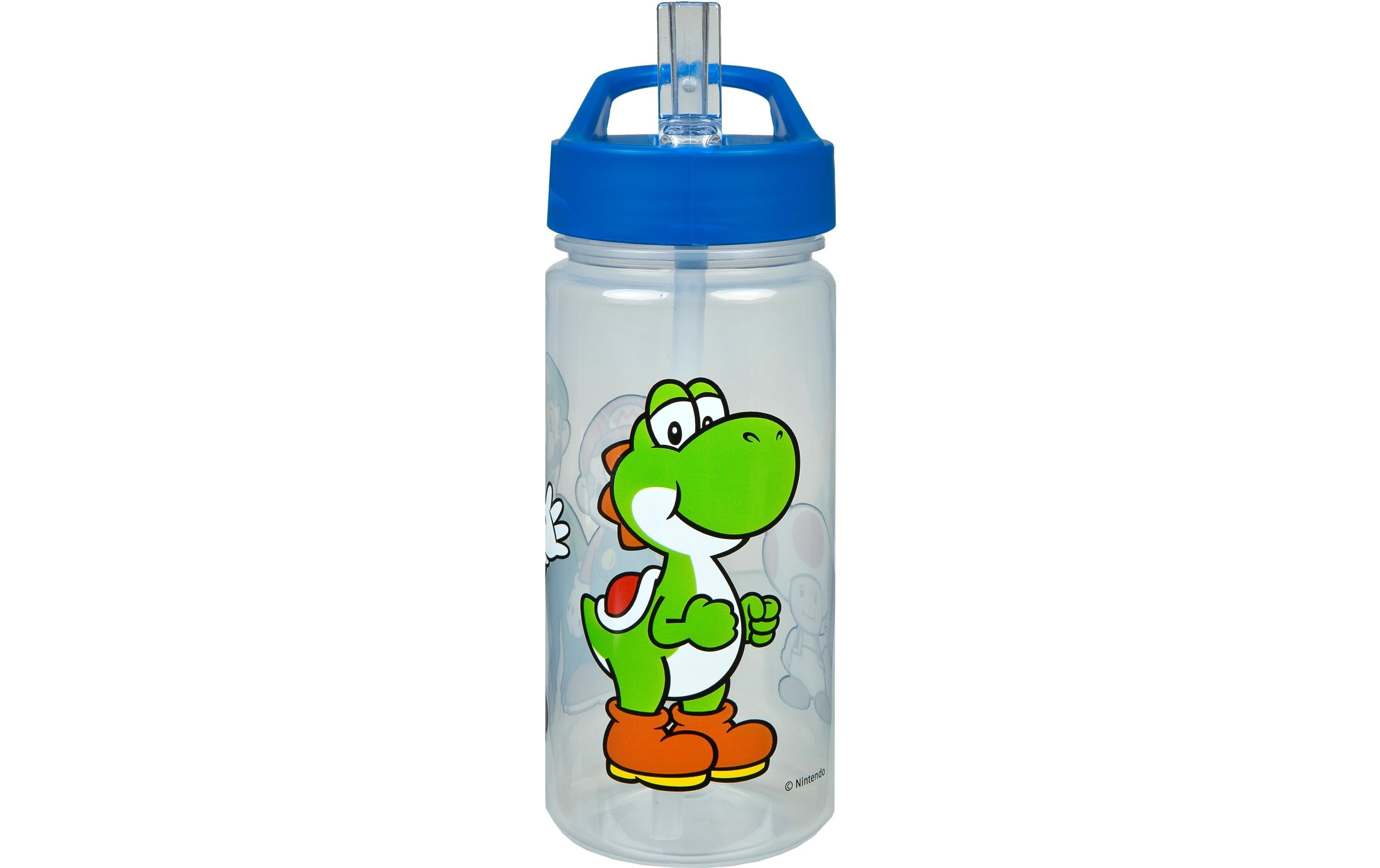 Scooli Trinkflasche Super Mario 500 ml, Transparent/Blau