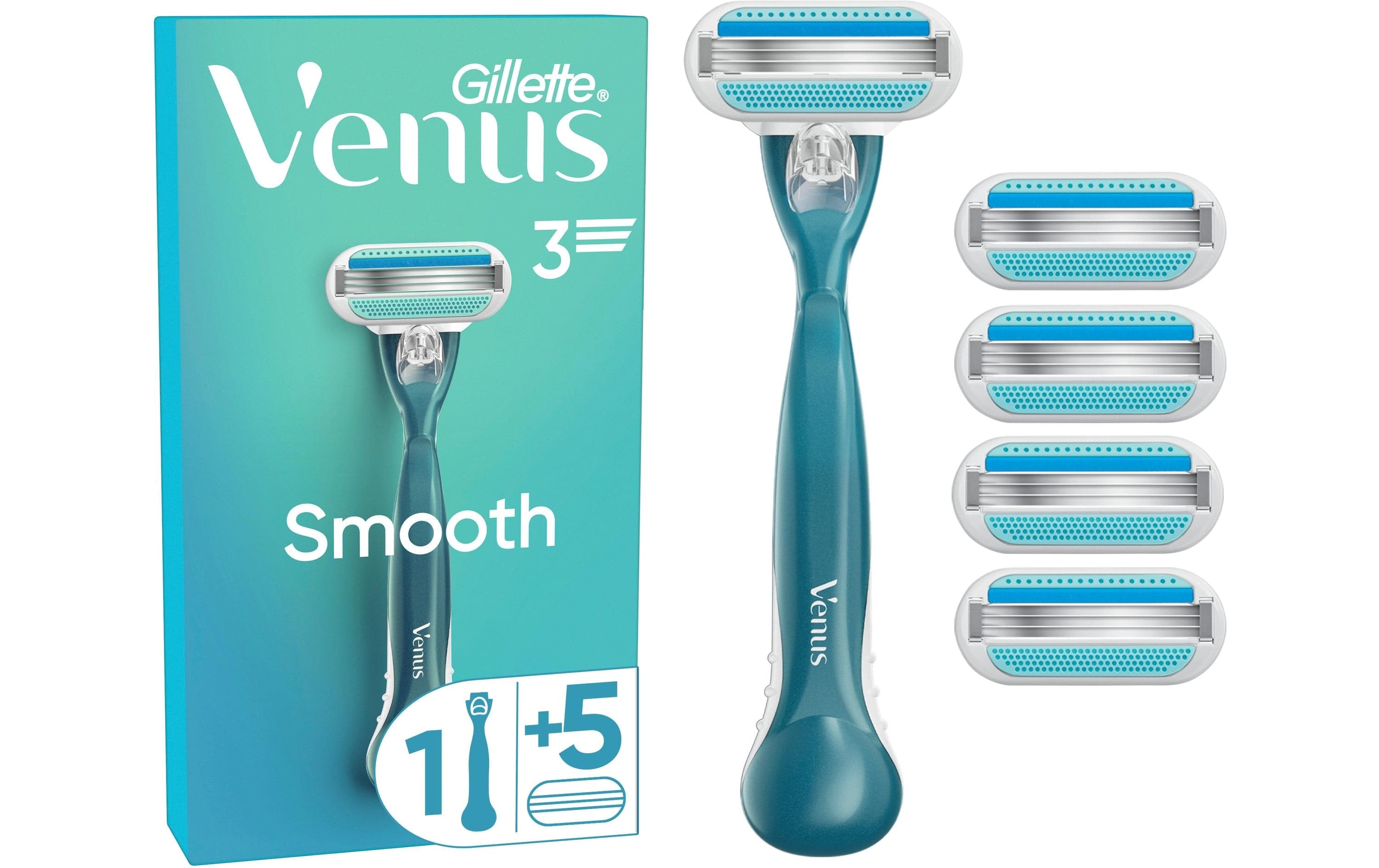 Gillette Venus Damenrasierer Venus Smooth 5er + Handstück