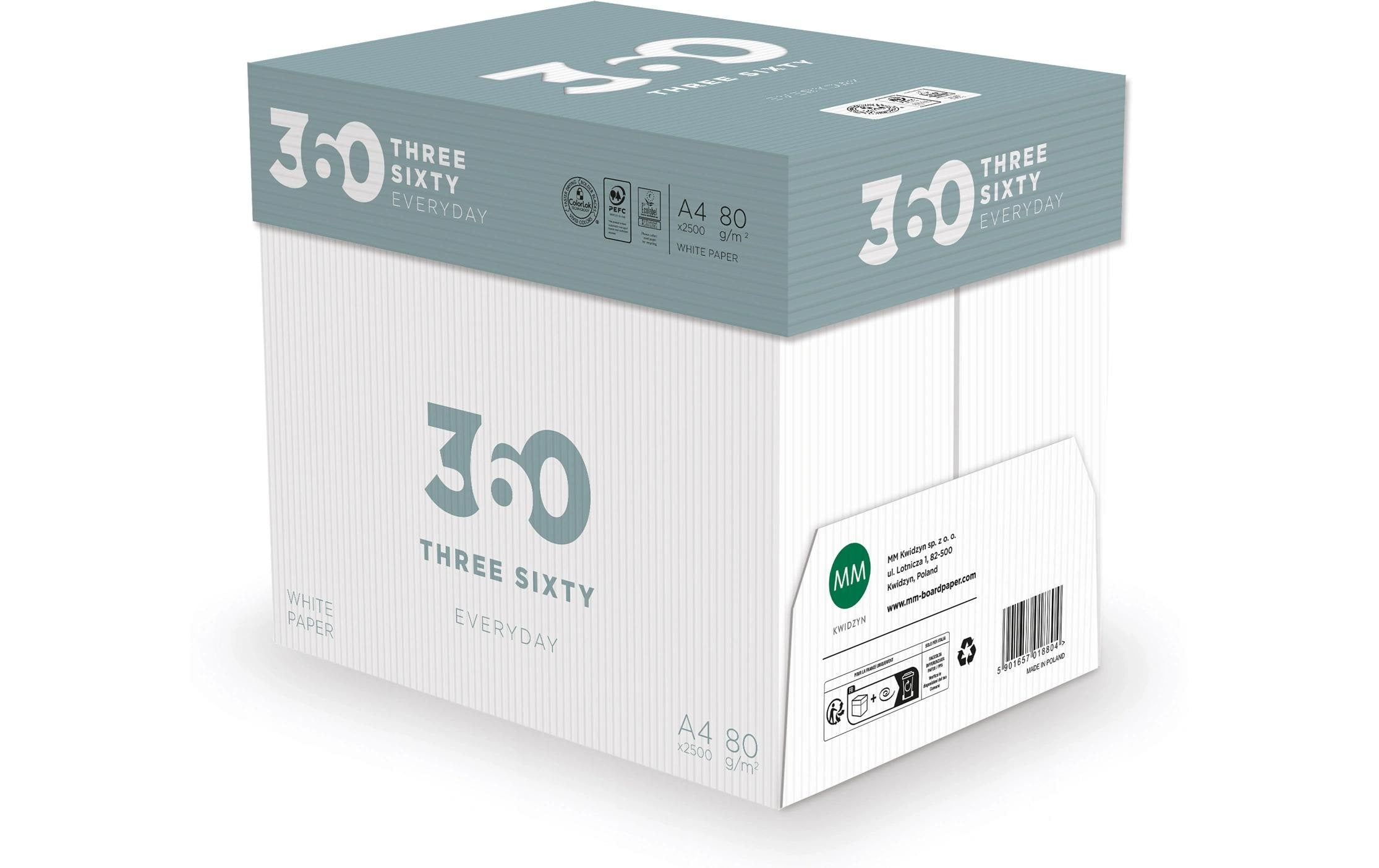 360 Kopierpapier Everyday A4, Weiss, 80 g/m², 1 Palette
