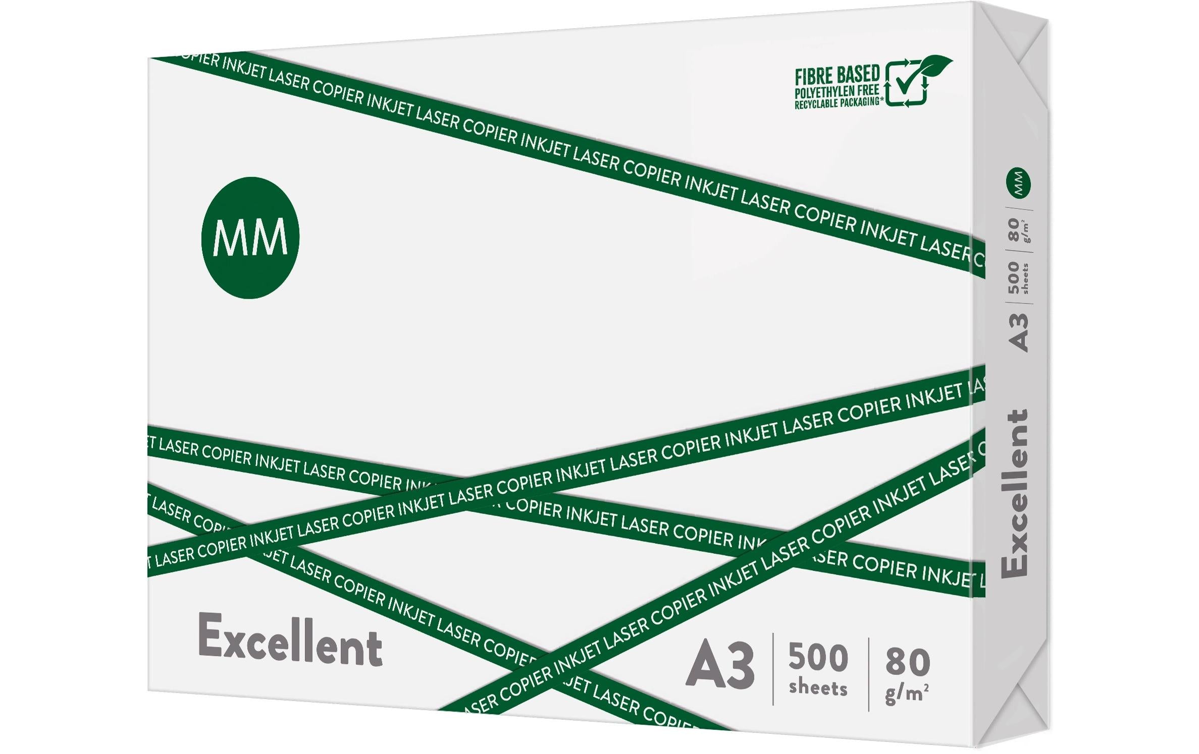 360 Kopierpapier Excellent A3, Hochweiss, 80 g/m², 500 Blatt