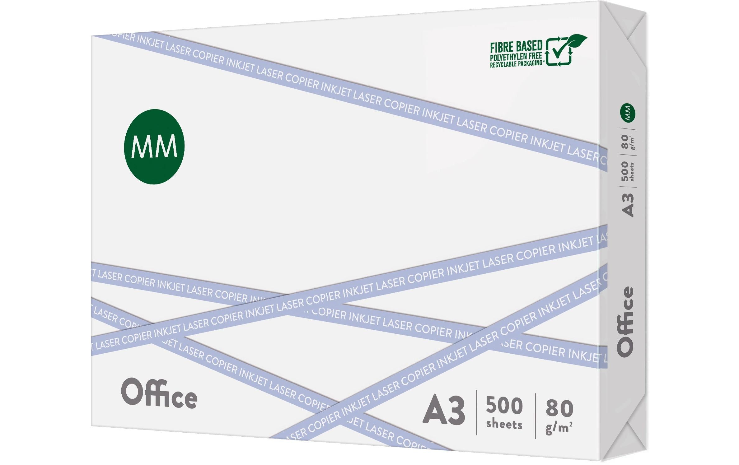 360 Kopierpapier Office A3, Weiss, 80 g/m², 500 Blatt